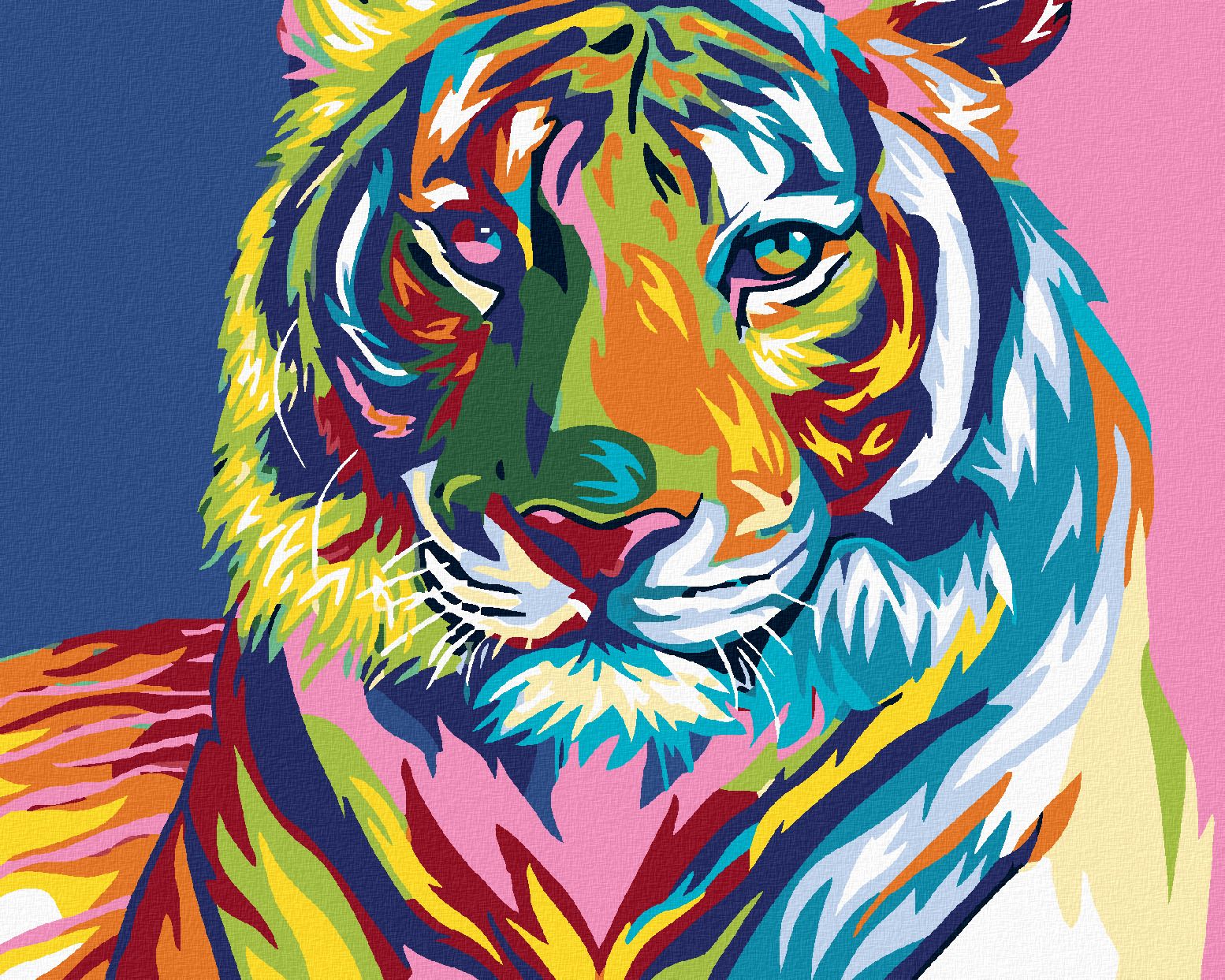 zuty Malování podle čísel - TYGR - Rozměr: 40x50 cm, Rámování: Varianta: vypnuté plátno na rám - obrázek 1