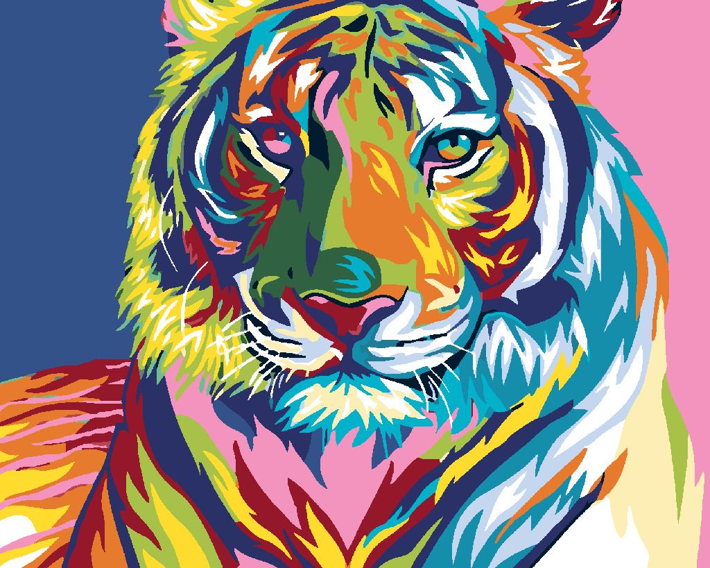 zuty Malování podle čísel - TYGR - Rozměr: 40x50 cm, Rámování: Varianta: vypnuté plátno na rám - obrázek 6