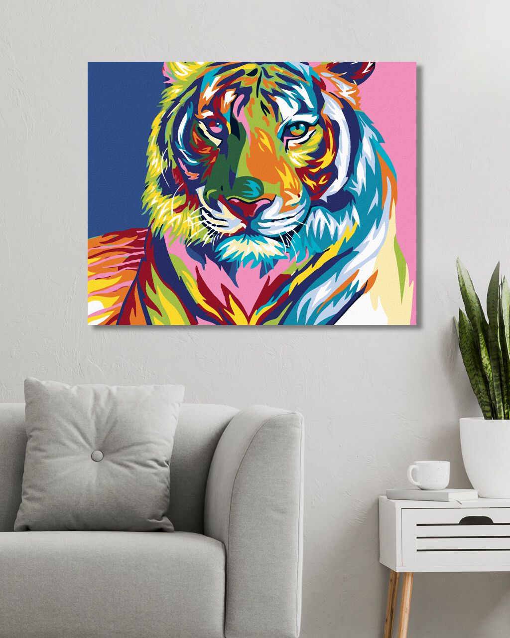 zuty Malování podle čísel - TYGR - Rozměr: 40x50 cm, Rámování: Varianta: vypnuté plátno na rám - obrázek 9