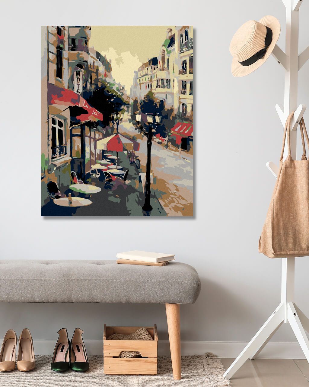 zuty Malování podle čísel - SEZENÍ PŘED HOTELEM - Rozměr: 40x50 cm, Rámování: Varianta: vypnuté plátno na rám - obrázek 9