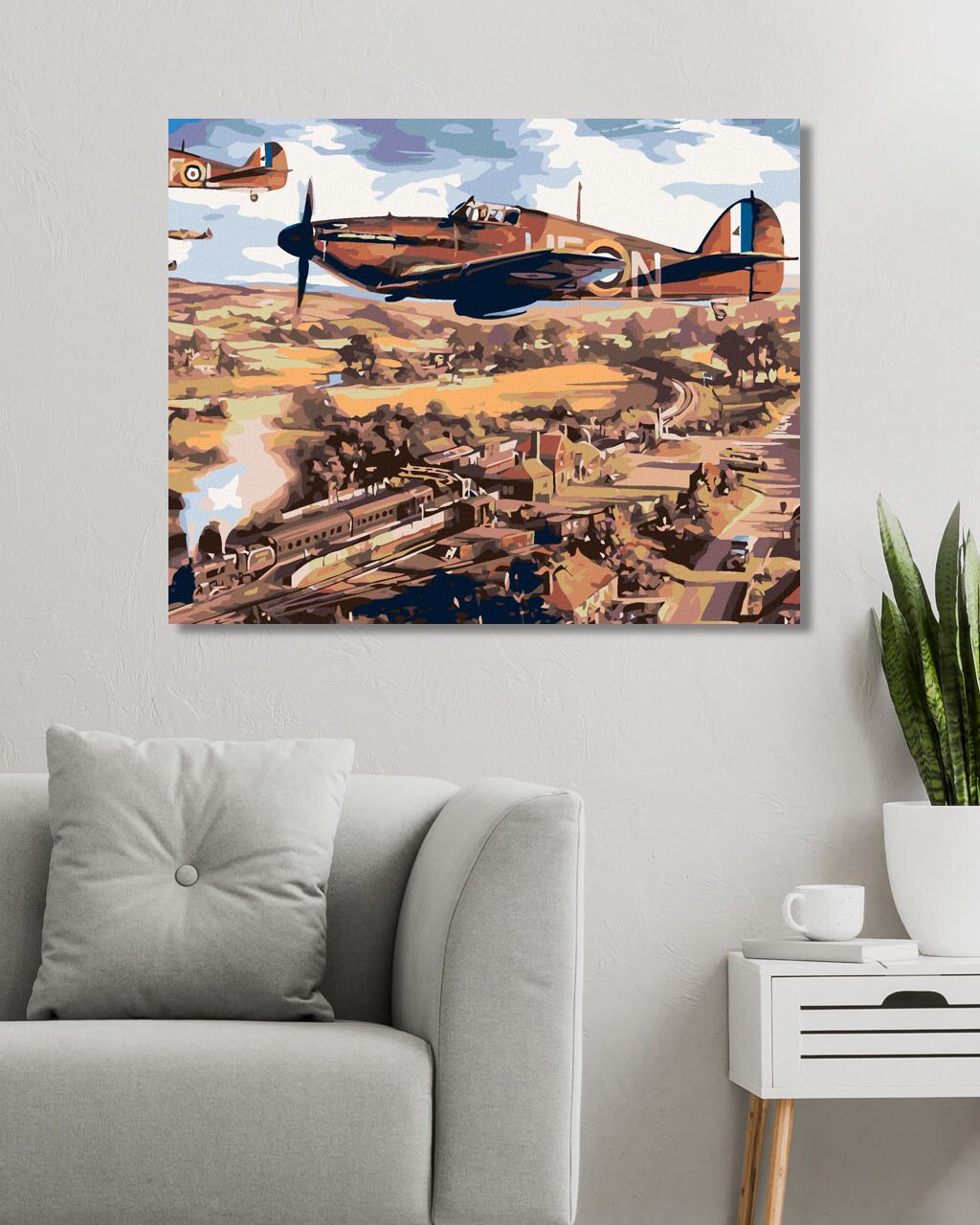 zuty Malování podle čísel - LETOUN - Rozměr: 40x50 cm, Rámování: Varianta: vypnuté plátno na rám - obrázek 2