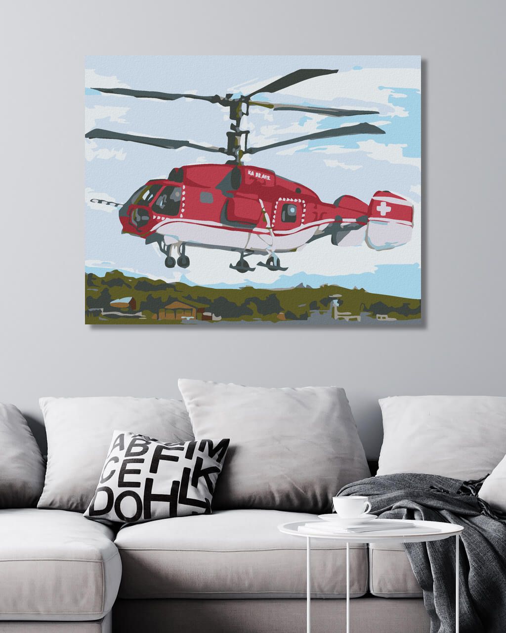 zuty Malování podle čísel - ZÁCHRANÁŘSKÝ VRTULNÍK - Rozměr: 40x50 cm, Rámování: Varianta: bez rámu a bez vypnutí plátna - obrázek 10