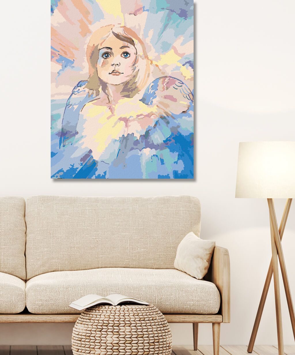 zuty Malování podle čísel - MALÝ VÁNOČNÍ ANDĚL - Rozměr: 40x50 cm, Rámování: Varianta: vypnuté plátno na rám - obrázek 5