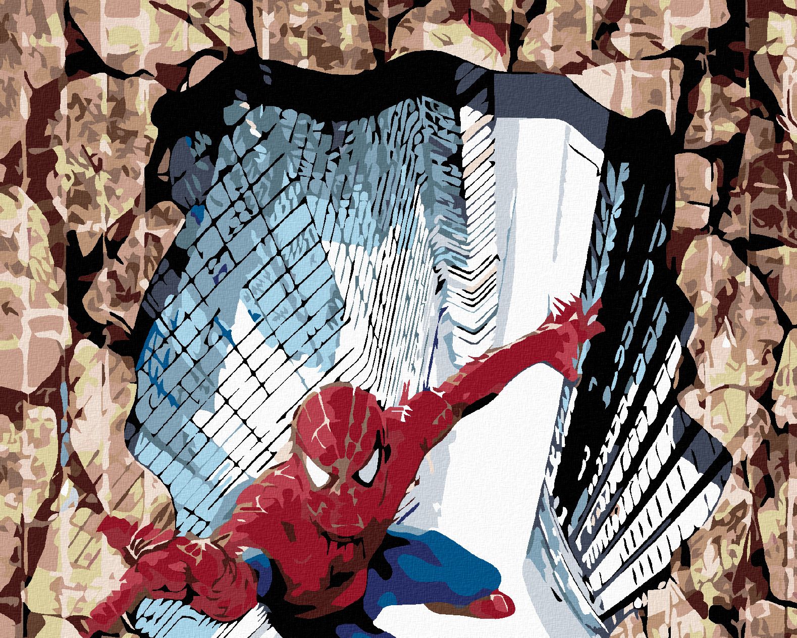 zuty Malování podle čísel - SPIDERMAN 3D - Rozměr: 40x50 cm, Rámování: Varianta: bez rámu a bez vypnutí plátna - obrázek 1