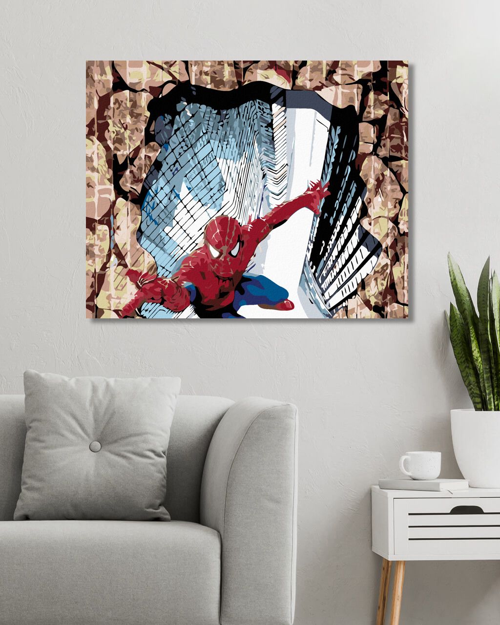 zuty Malování podle čísel - SPIDERMAN 3D - Rozměr: 40x50 cm, Rámování: Varianta: bez rámu a bez vypnutí plátna - obrázek 10