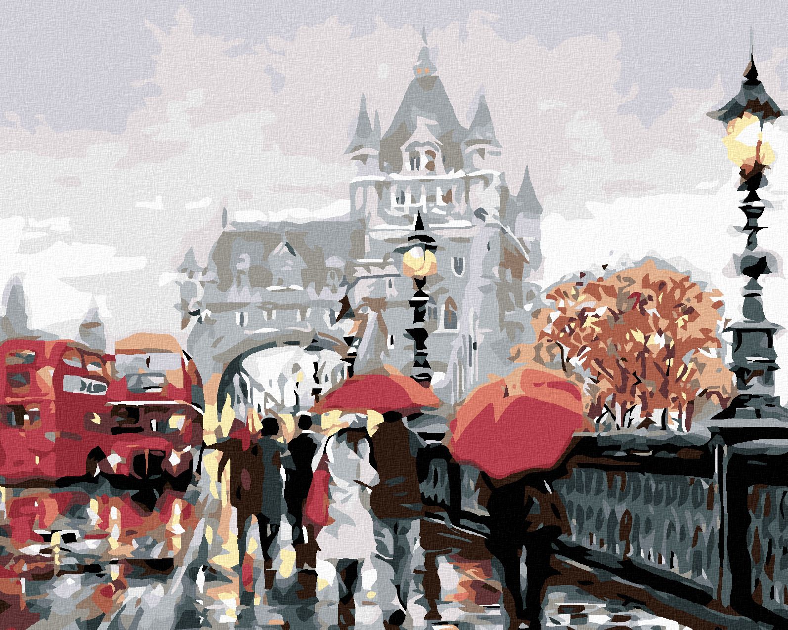 zuty Malování podle čísel - PROCHÁZKA PO TOWER BRIDGE (RICHARD MACNEIL) - Rozměr: 40x50 cm, Rámování: Varianta: vypnuté plátno na rám - obrázek 1
