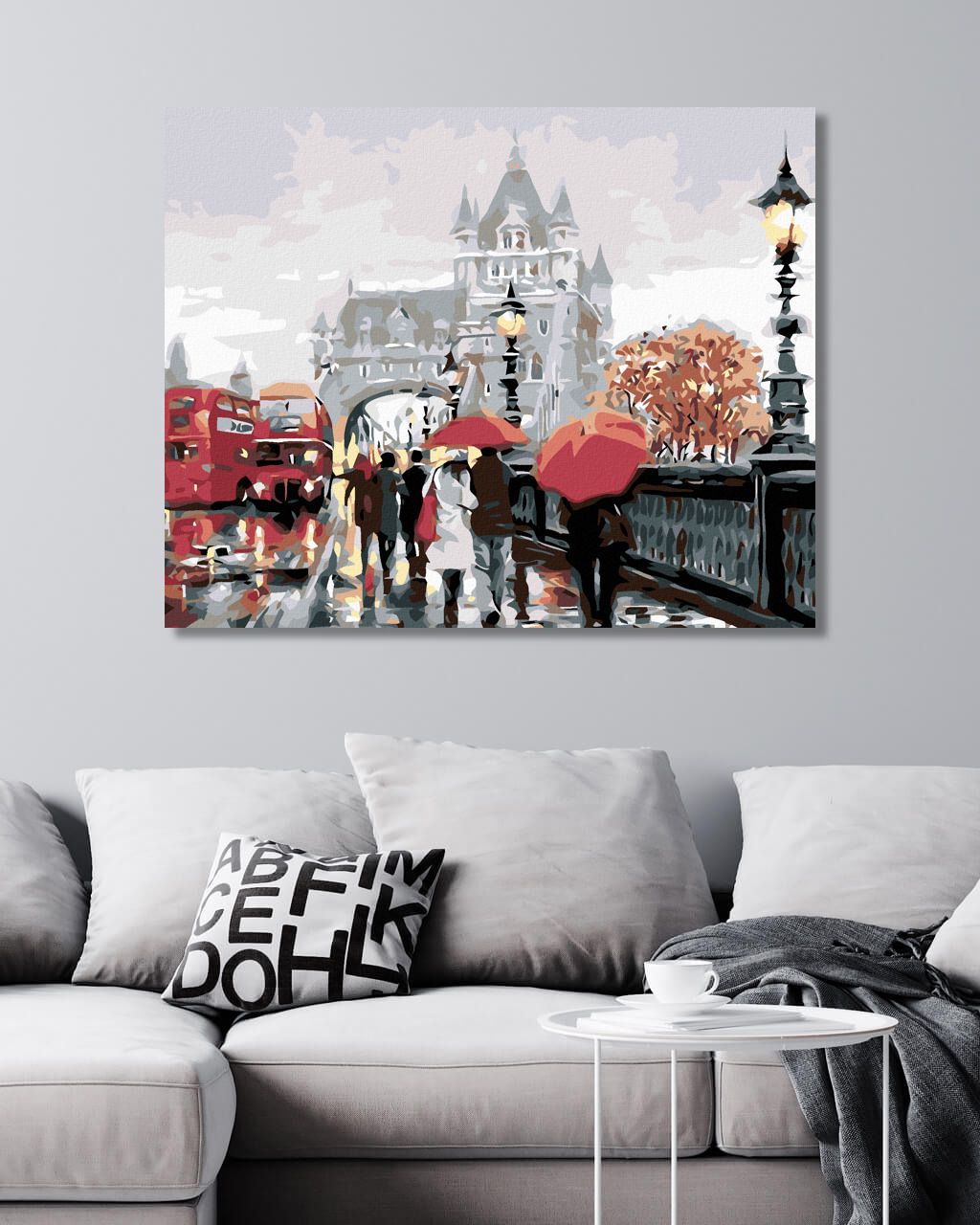 zuty Malování podle čísel - PROCHÁZKA PO TOWER BRIDGE (RICHARD MACNEIL) - Rozměr: 40x50 cm, Rámování: Varianta: vypnuté plátno na rám - obrázek 3