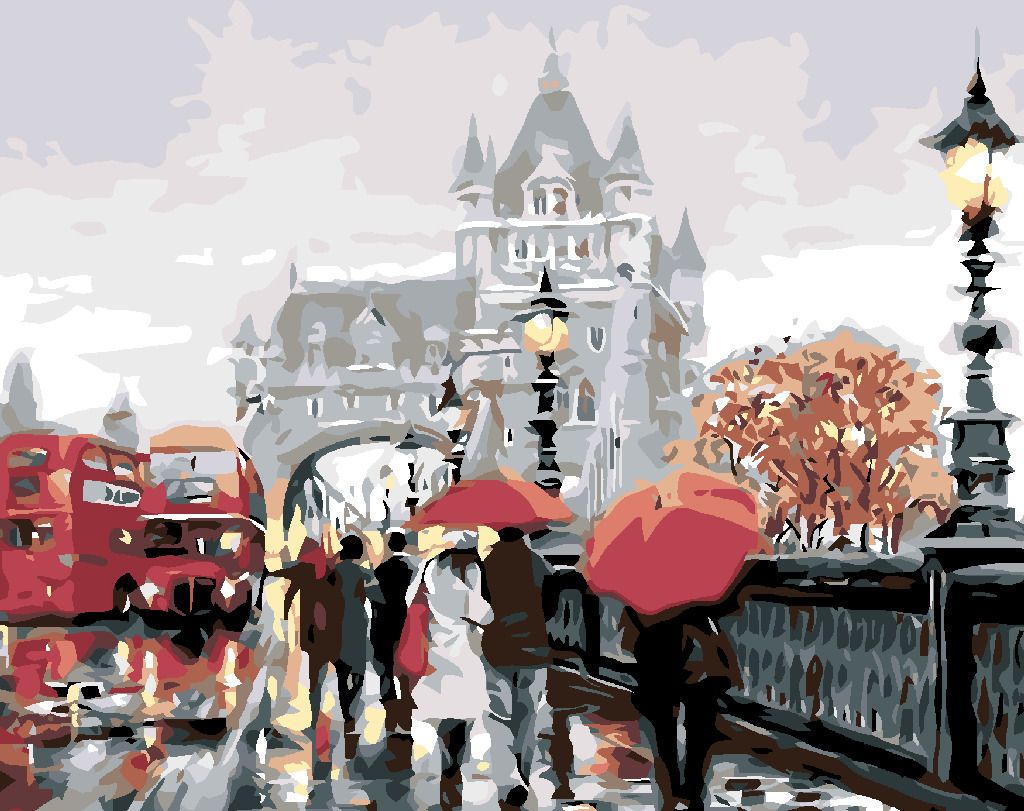 zuty Malování podle čísel - PROCHÁZKA PO TOWER BRIDGE (RICHARD MACNEIL) - Rozměr: 40x50 cm, Rámování: Varianta: vypnuté plátno na rám - obrázek 4