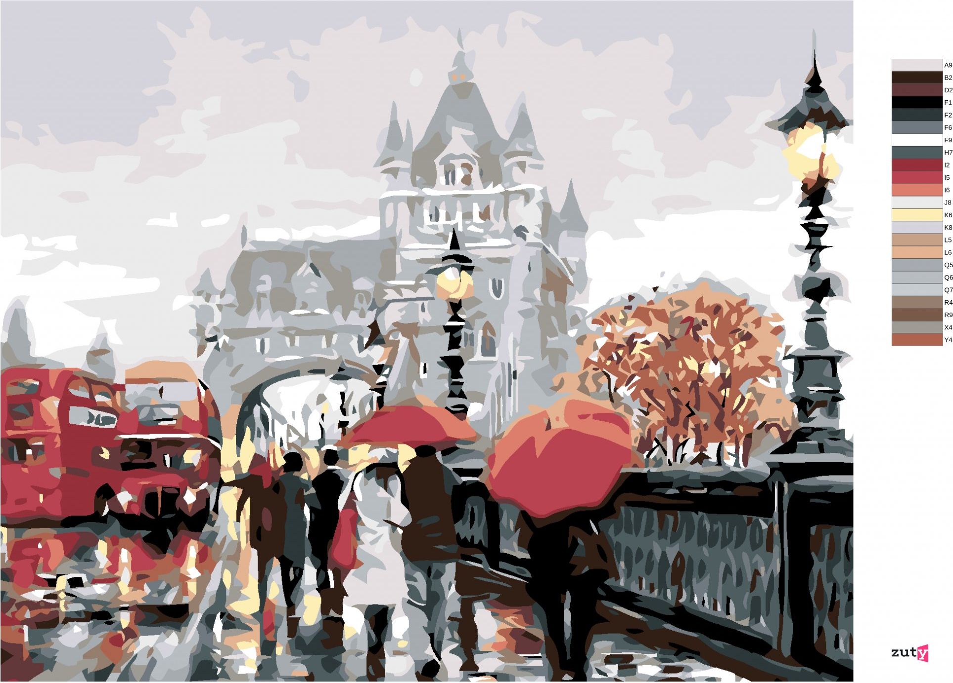 zuty Malování podle čísel - PROCHÁZKA PO TOWER BRIDGE (RICHARD MACNEIL) - Rozměr: 40x50 cm, Rámování: Varianta: vypnuté plátno na rám - obrázek 10