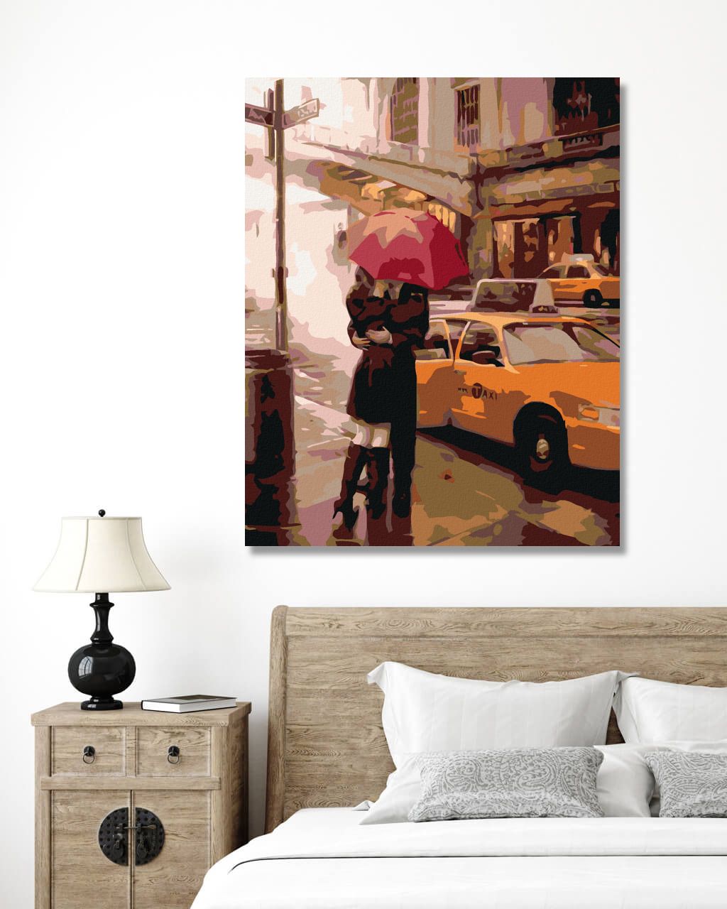 zuty Malování podle čísel - LOUČENÍ U TAXI - Rozměr: 40x50 cm, Rámování: Varianta: bez rámu a bez vypnutí plátna - obrázek 4