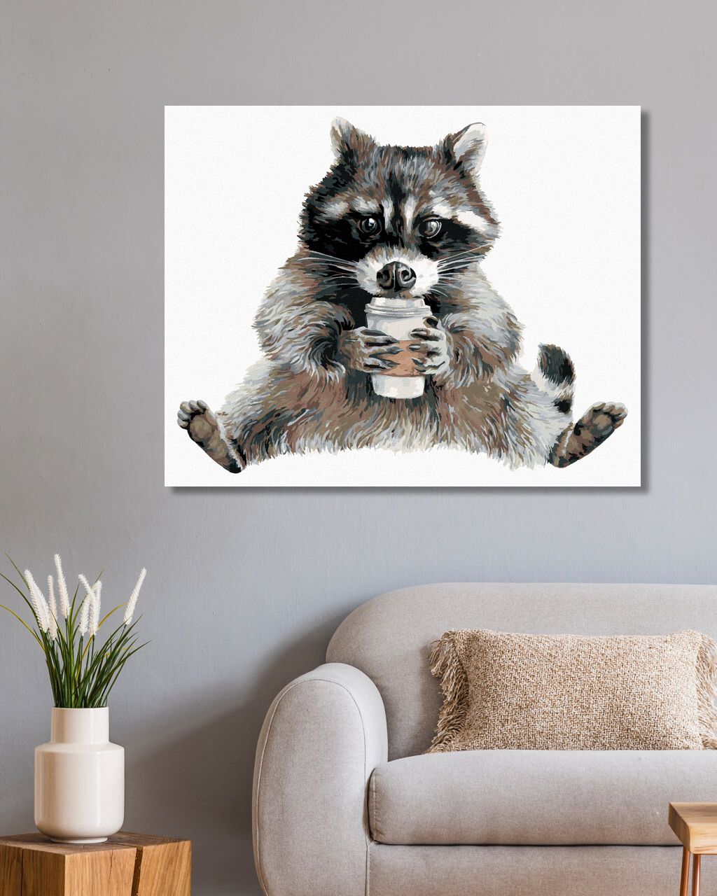 zuty Malování podle čísel - MÝVAL A KÁVA (HOLLY SIMENTAL) - Rozměr: 40x50 cm, Rámování: Varianta: vypnuté plátno na rám - obrázek 5