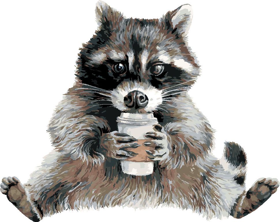 zuty Malování podle čísel - MÝVAL A KÁVA (HOLLY SIMENTAL) - Rozměr: 40x50 cm, Rámování: Varianta: vypnuté plátno na rám - obrázek 9