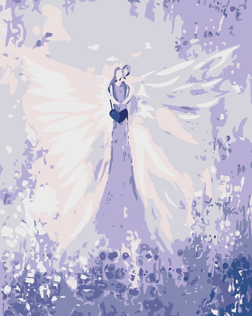 zuty Malování podle čísel - ANDĚLÉ OD LENKY - EMBRACE ANGEL - Rozměr: 40x50 cm, Rámování: Varianta: bez rámu a bez vypnutí plátna - obrázek 5