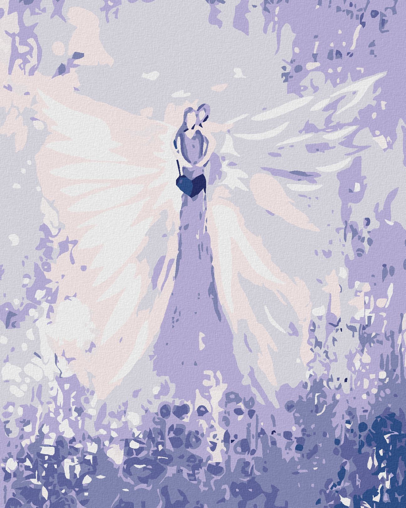 zuty Malování podle čísel - ANDĚLÉ OD LENKY - EMBRACE ANGEL - Rozměr: 40x50 cm, Rámování: Varianta: vypnuté plátno na rám - obrázek 1