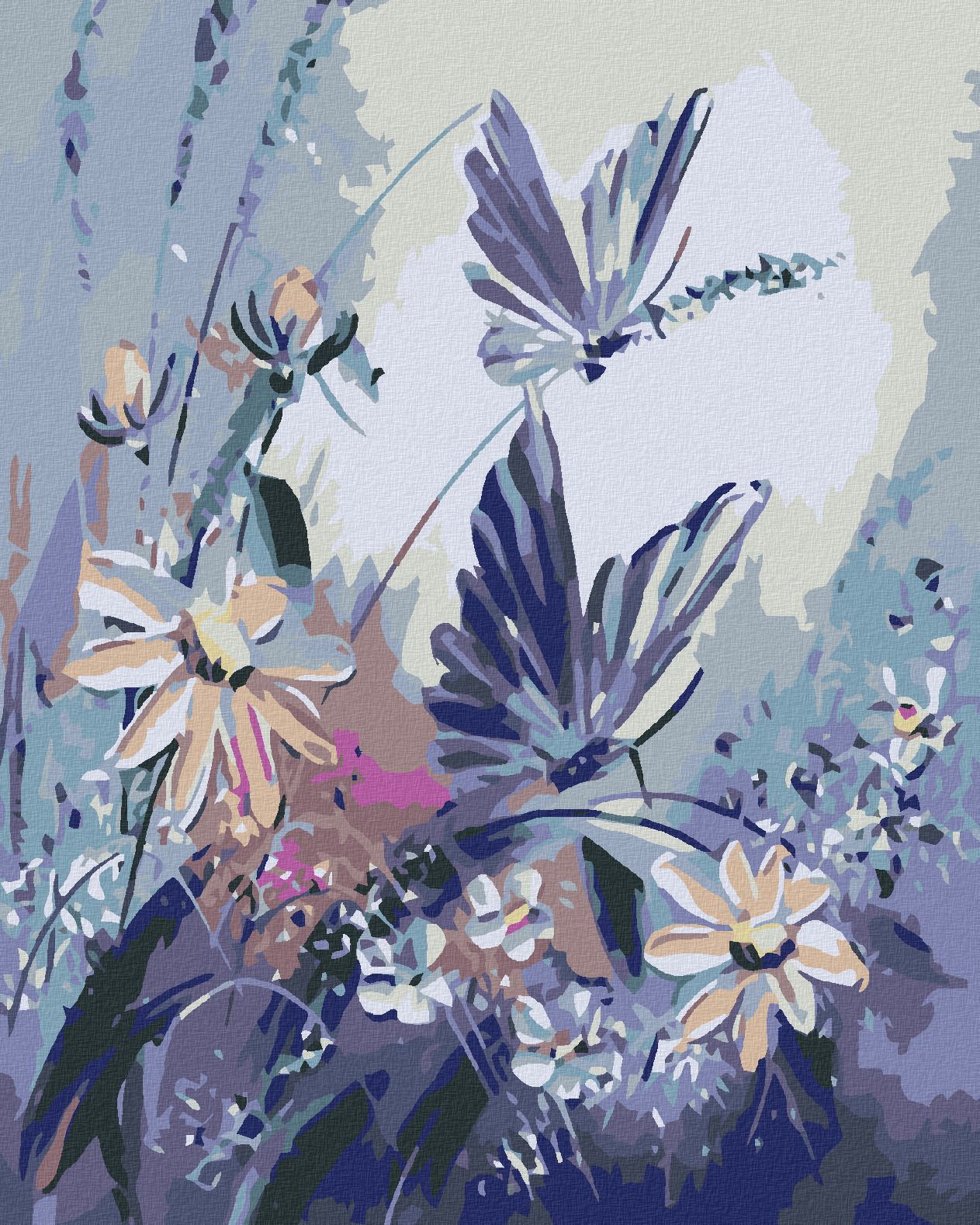 zuty Malování podle čísel - MOTÝLI - Rozměr: 40x50 cm, Rámování: Varianta: bez rámu a bez vypnutí plátna - obrázek 1