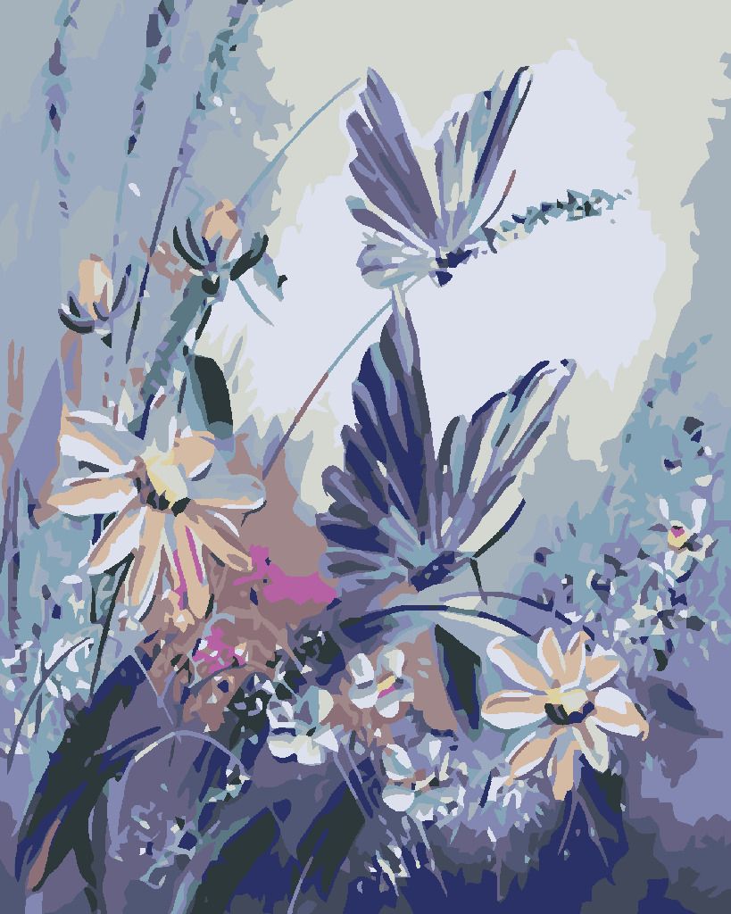 zuty Malování podle čísel - MOTÝLI - Rozměr: 40x50 cm, Rámování: Varianta: bez rámu a bez vypnutí plátna - obrázek 3