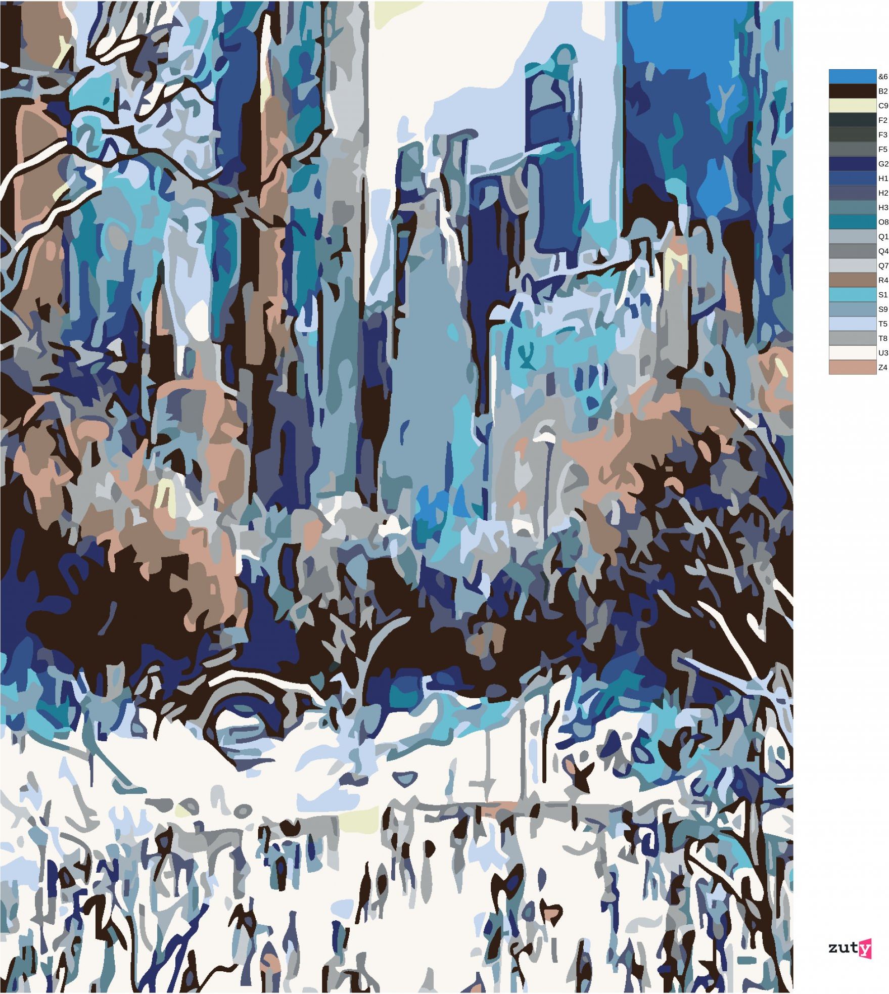 zuty Malování podle čísel - BRUSLENÍ V NEW YORKU - Rozměr: 40x50 cm, Rámování: Varianta: vypnuté plátno na rám - obrázek 8