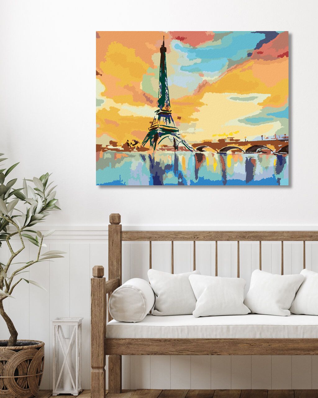 zuty Malování podle čísel - EIFFELOVA VĚŽ A MOST - Rozměr: 40x50 cm, Rámování: Varianta: vypnuté plátno na rám - obrázek 8