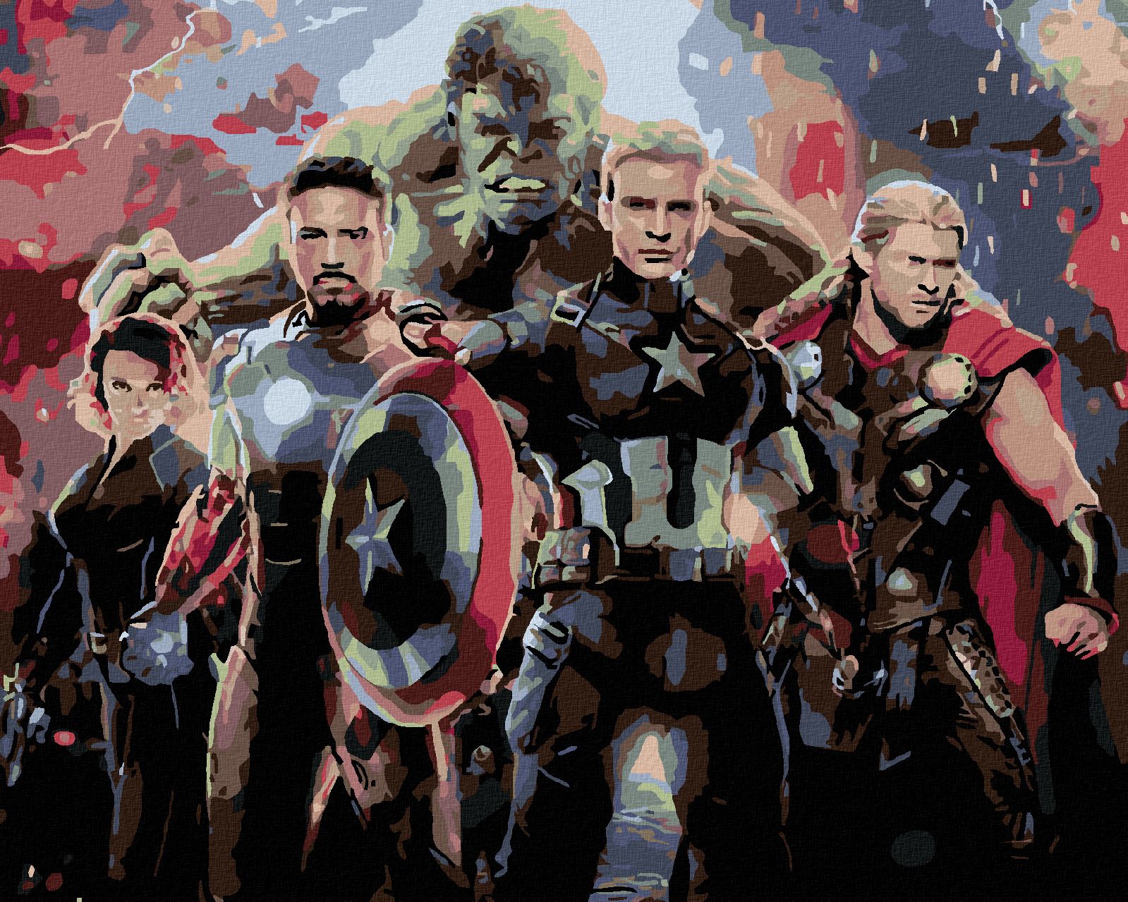 zuty Malování podle čísel - AVENGERS ENDGAME - Rozměr: 40x50 cm, Rámování: Varianta: vypnuté plátno na rám - obrázek 1
