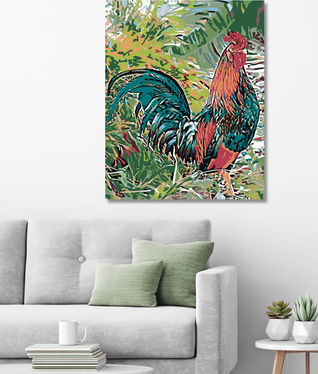 zuty Malování podle čísel - KOHOUT V TRÁVĚ - Rozměr: 40x50 cm, Rámování: Varianta: vypnuté plátno na rám - obrázek 17