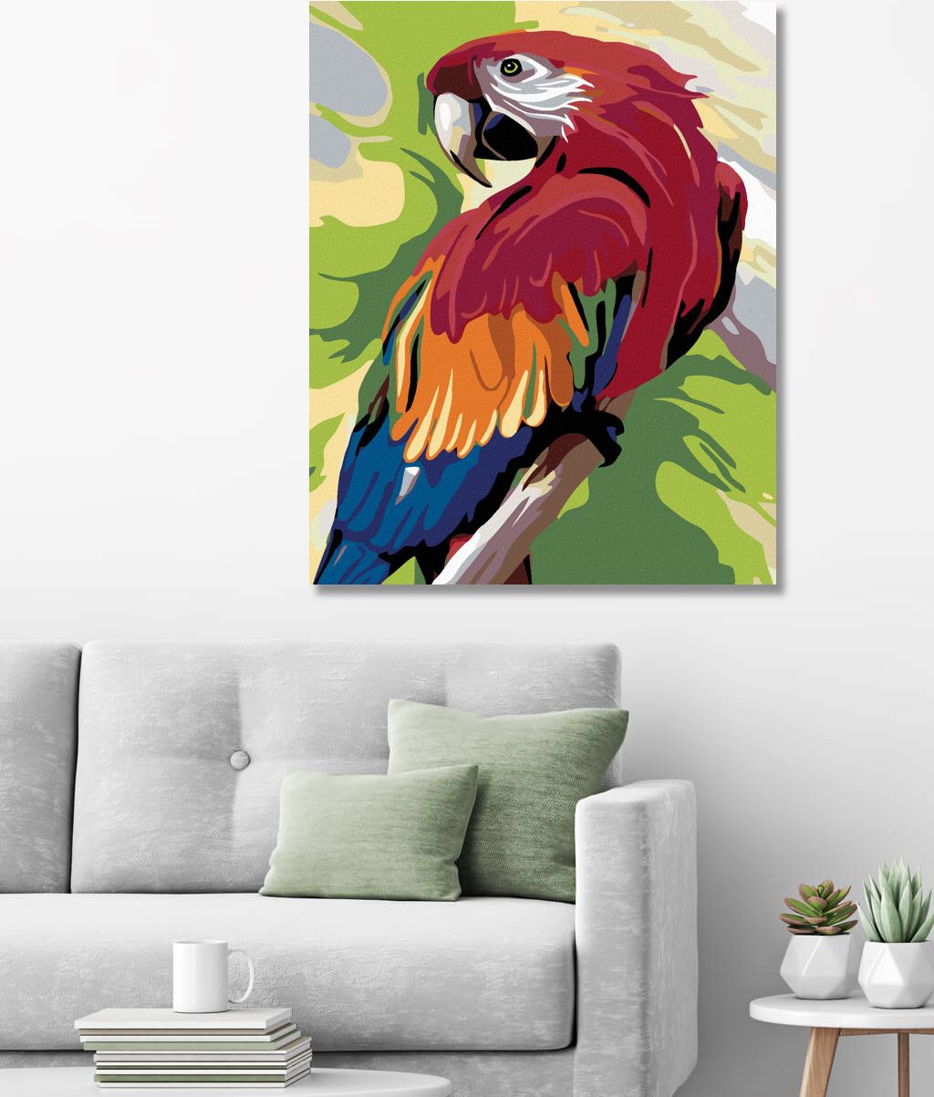 zuty Malování podle čísel - BAREVNÝ PAPOUŠEK - Rozměr: 40x50 cm, Rámování: Varianta: bez rámu a bez vypnutí plátna - obrázek 16