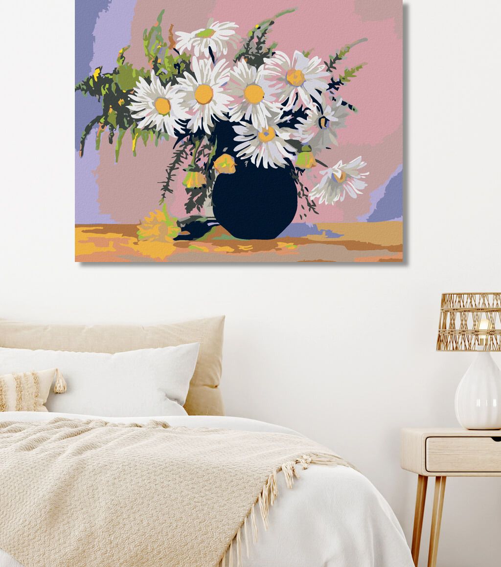 zuty Malování podle čísel - KOPRETINY V ČERNÉ VÁZE - Rozměr: 40x50 cm, Rámování: Varianta: vypnuté plátno na rám - obrázek 10