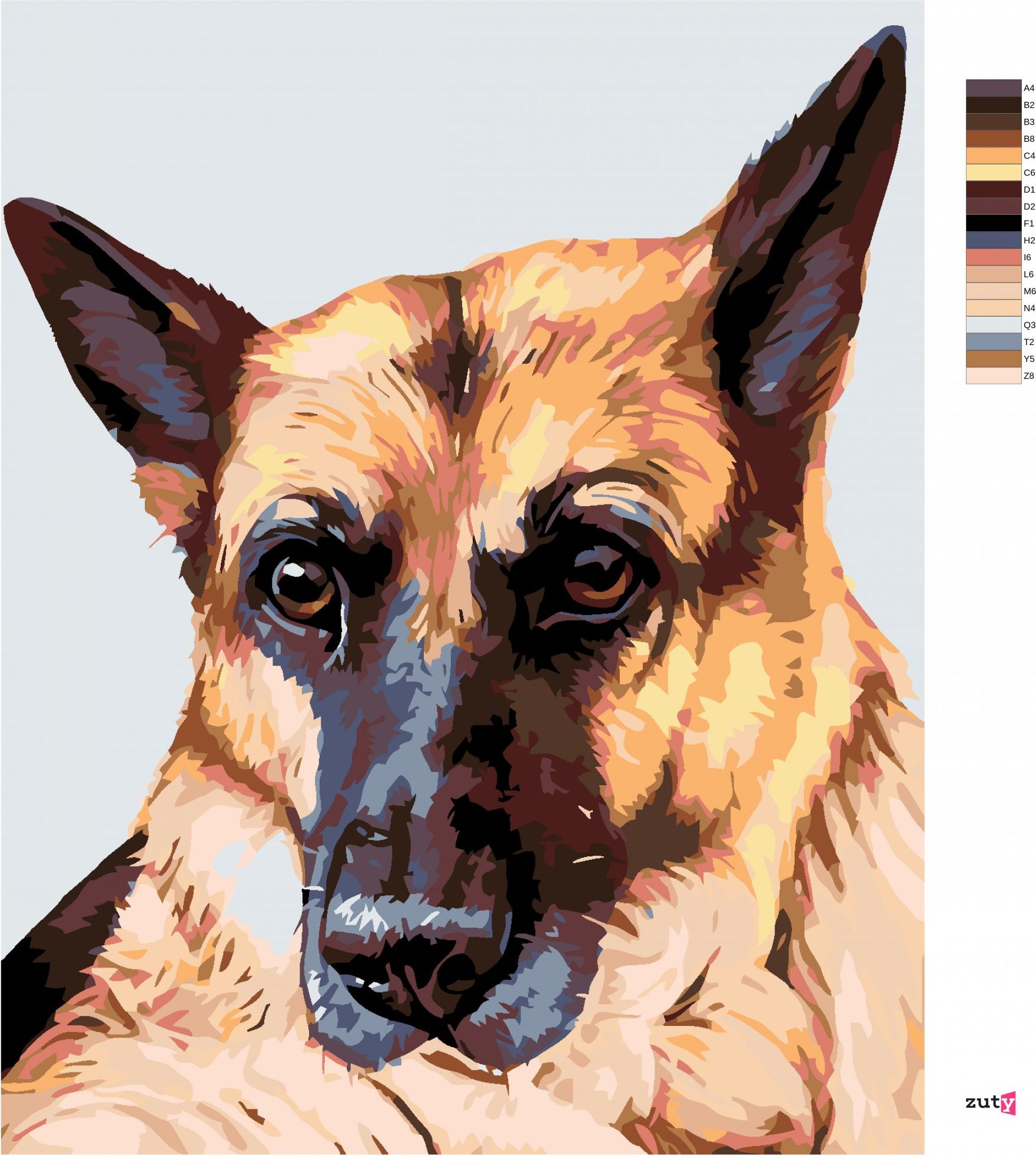 zuty Malování podle čísel - VLČÁK - Rozměr: 40x50 cm, Rámování: Varianta: bez rámu a bez vypnutí plátna - obrázek 10