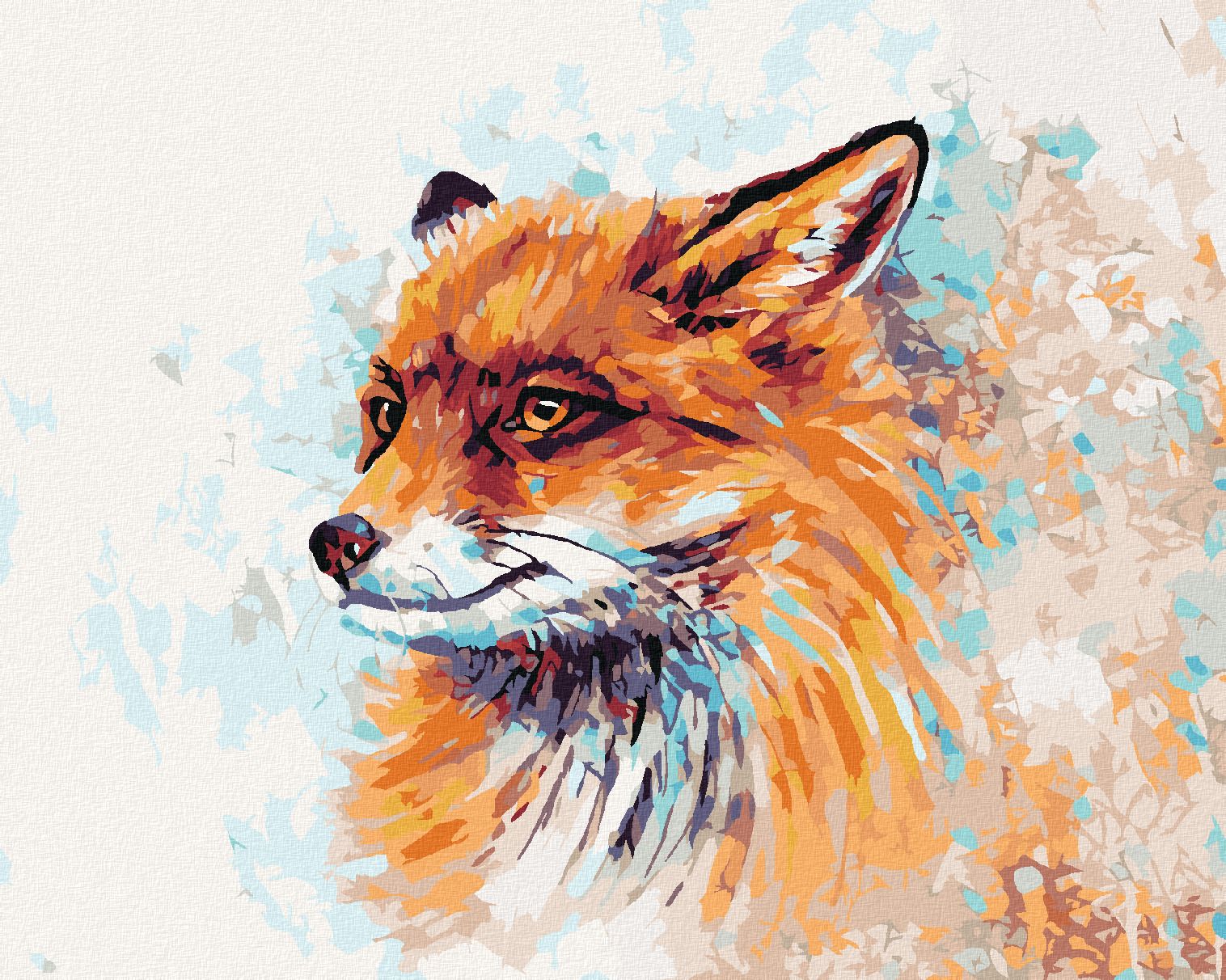 zuty Malování podle čísel - BAREVNÁ LIŠKA - Rozměr: 40x50 cm, Rámování: Varianta: bez rámu a bez vypnutí plátna - obrázek 1