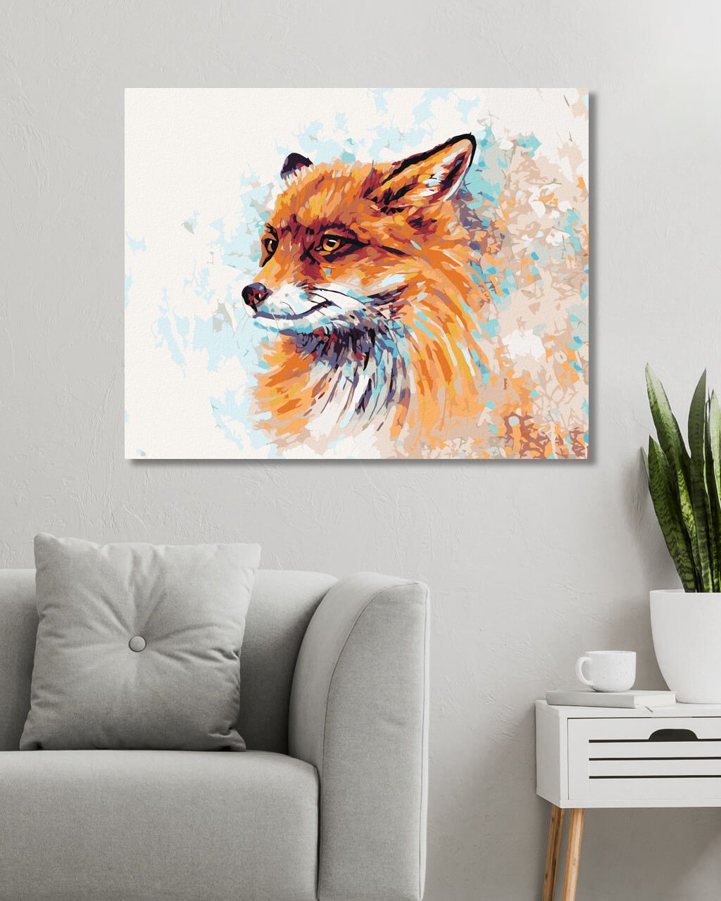 zuty Malování podle čísel - BAREVNÁ LIŠKA - Rozměr: 40x50 cm, Rámování: Varianta: bez rámu a bez vypnutí plátna - obrázek 4