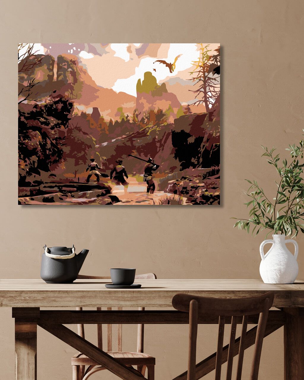 zuty Malování podle čísel - LOVCI V HORÁCH - Rozměr: 40x50 cm, Rámování: Varianta: bez rámu a bez vypnutí plátna - obrázek 10