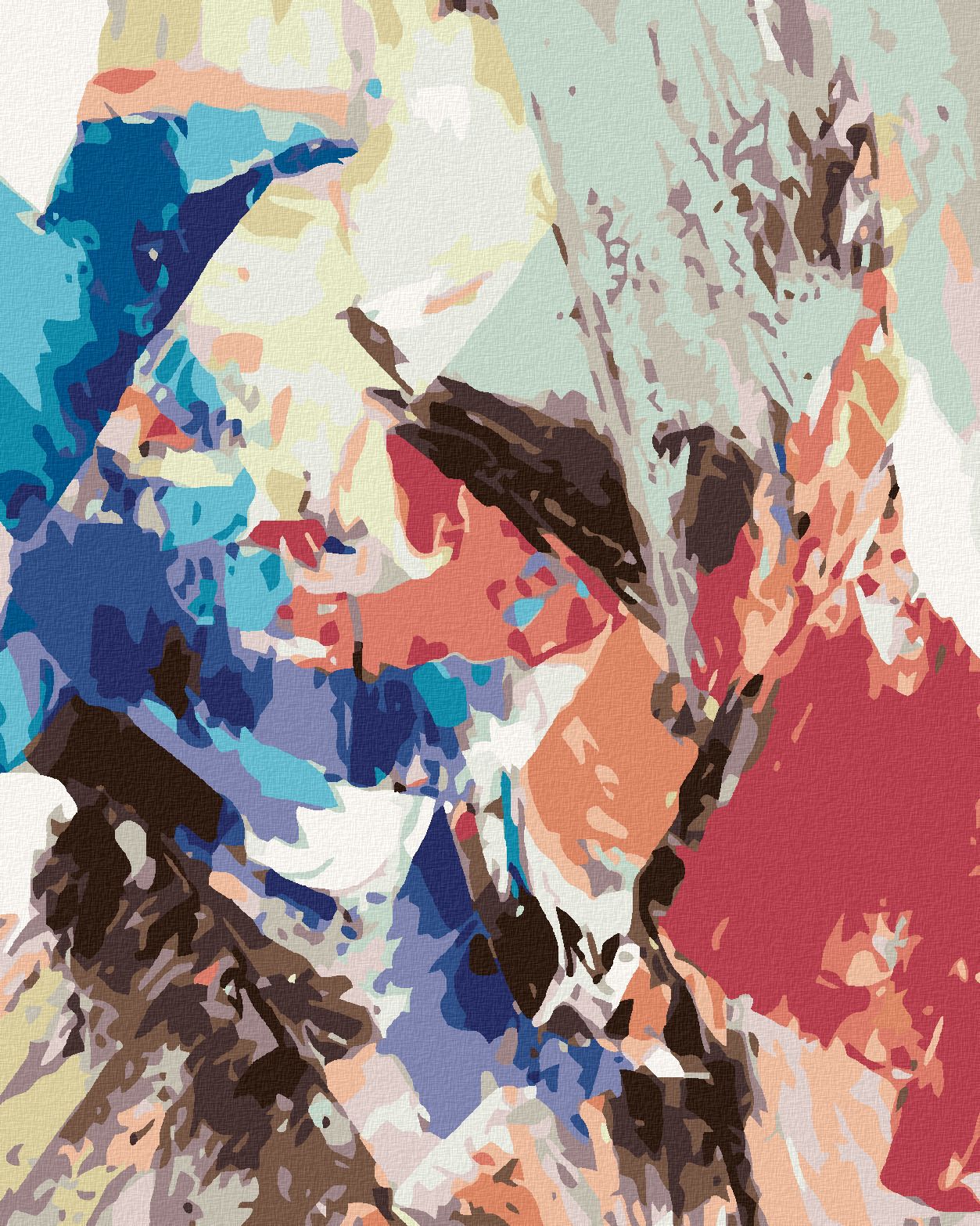 zuty Malování podle čísel - BAREVNÁ ABSTRAKCE - Rozměr: 40x50 cm, Rámování: Varianta: bez rámu a bez vypnutí plátna - obrázek 1