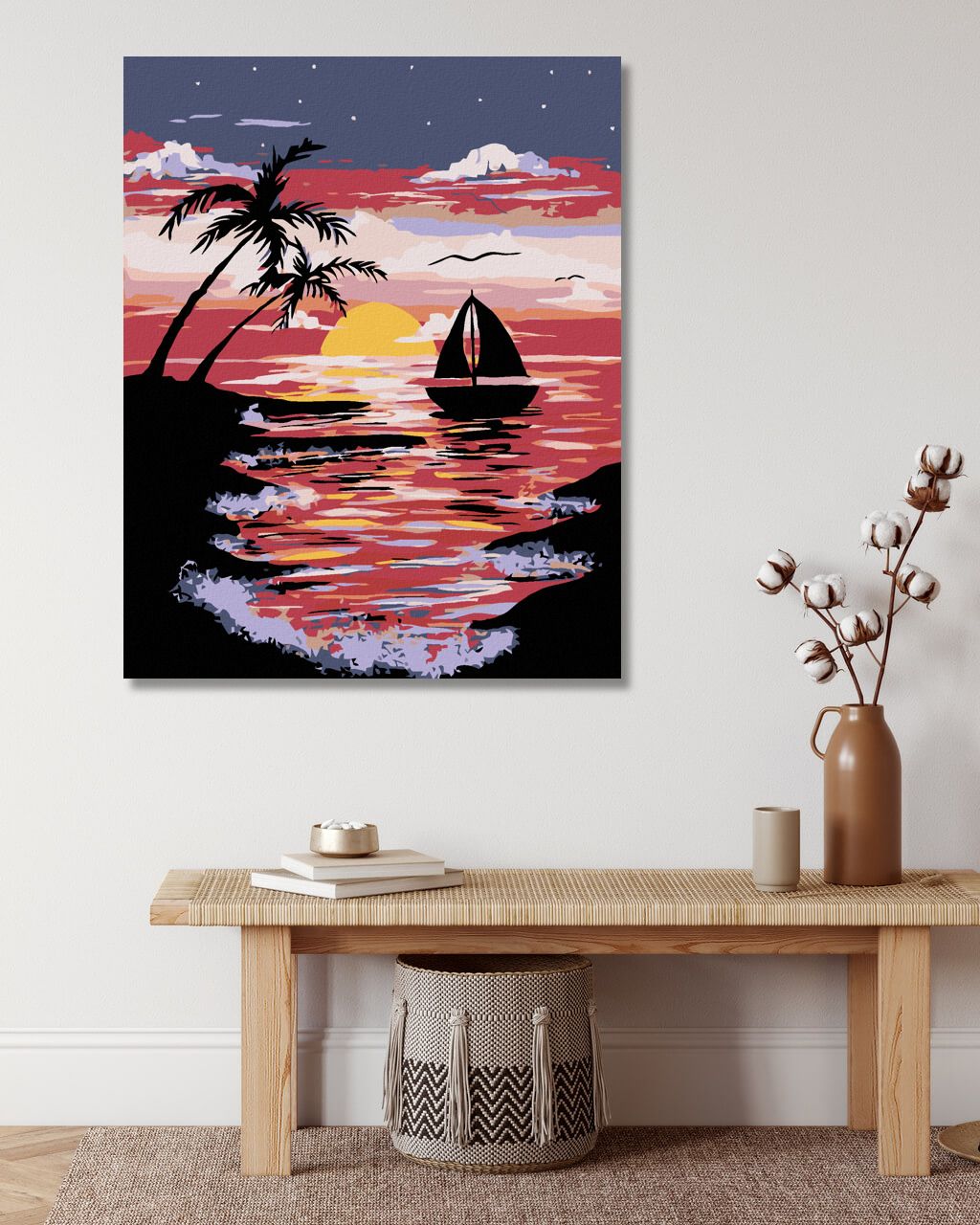 zuty Malování podle čísel - PLACHETNICE V ODLIVU - Rozměr: 40x50 cm, Rámování: Varianta: bez rámu a bez vypnutí plátna - obrázek 10