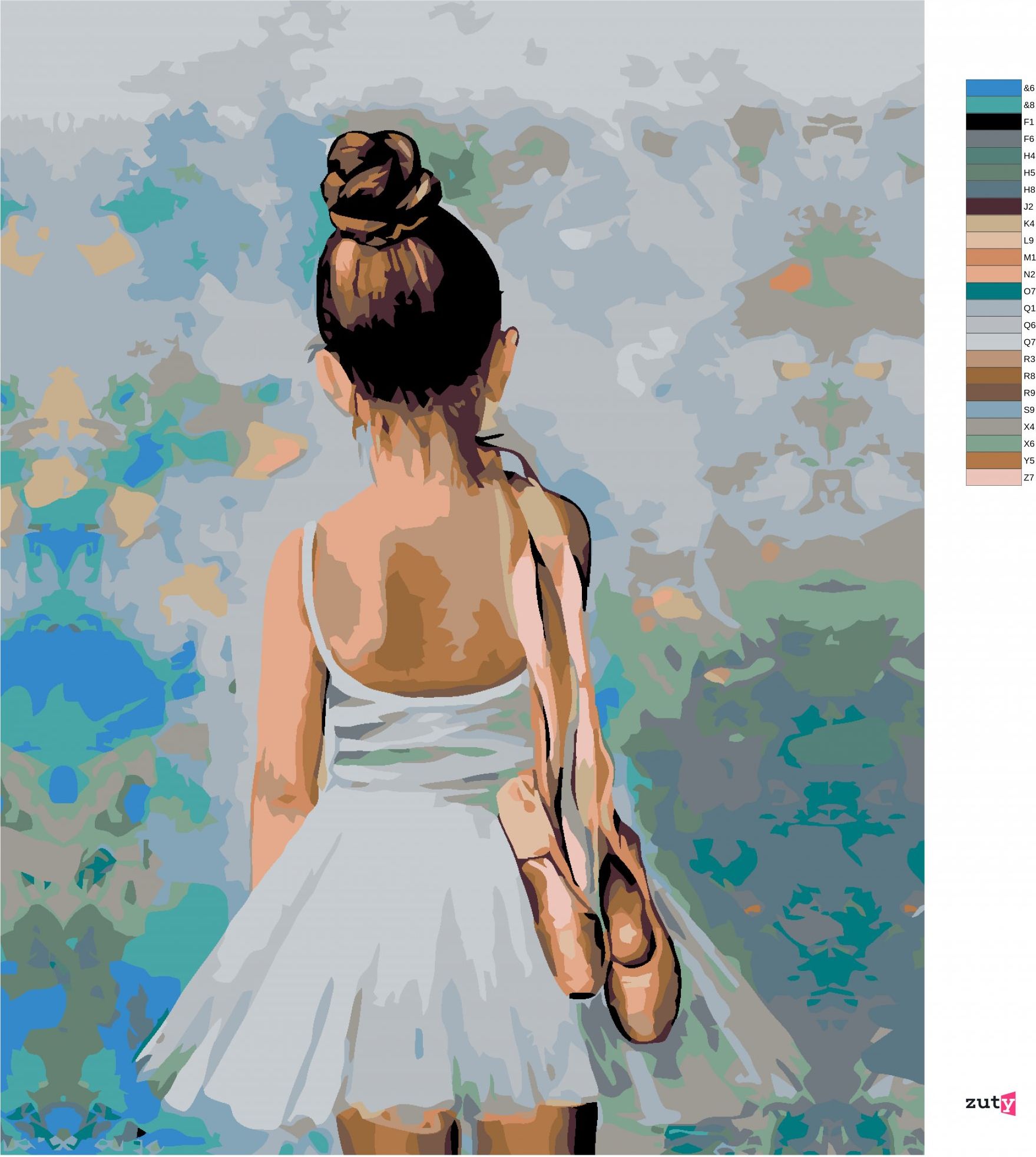 zuty Malování podle čísel - MALÁ BALETKA - Rozměr: 40x50 cm, Rámování: Varianta: bez rámu a bez vypnutí plátna - obrázek 20
