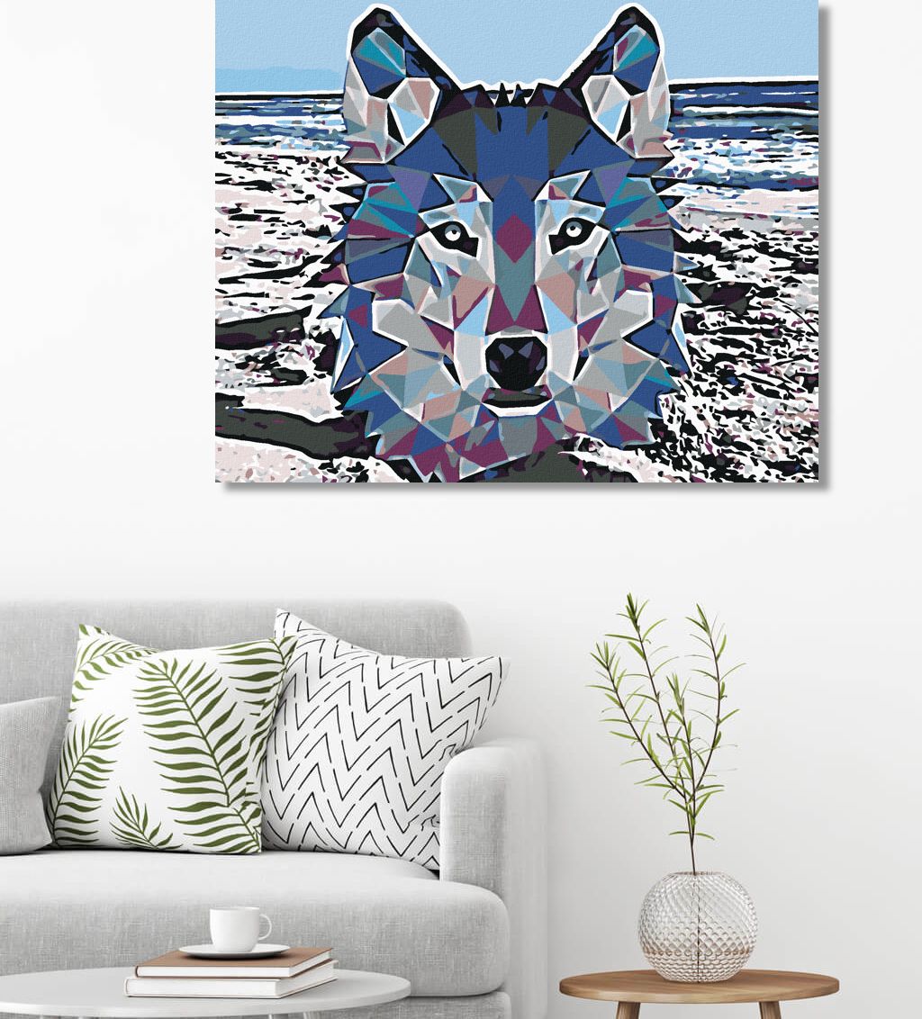 zuty Malování podle čísel - MOZAIKOVÝ VLK - Rozměr: 40x50 cm, Rámování: Varianta: vypnuté plátno na rám - obrázek 10