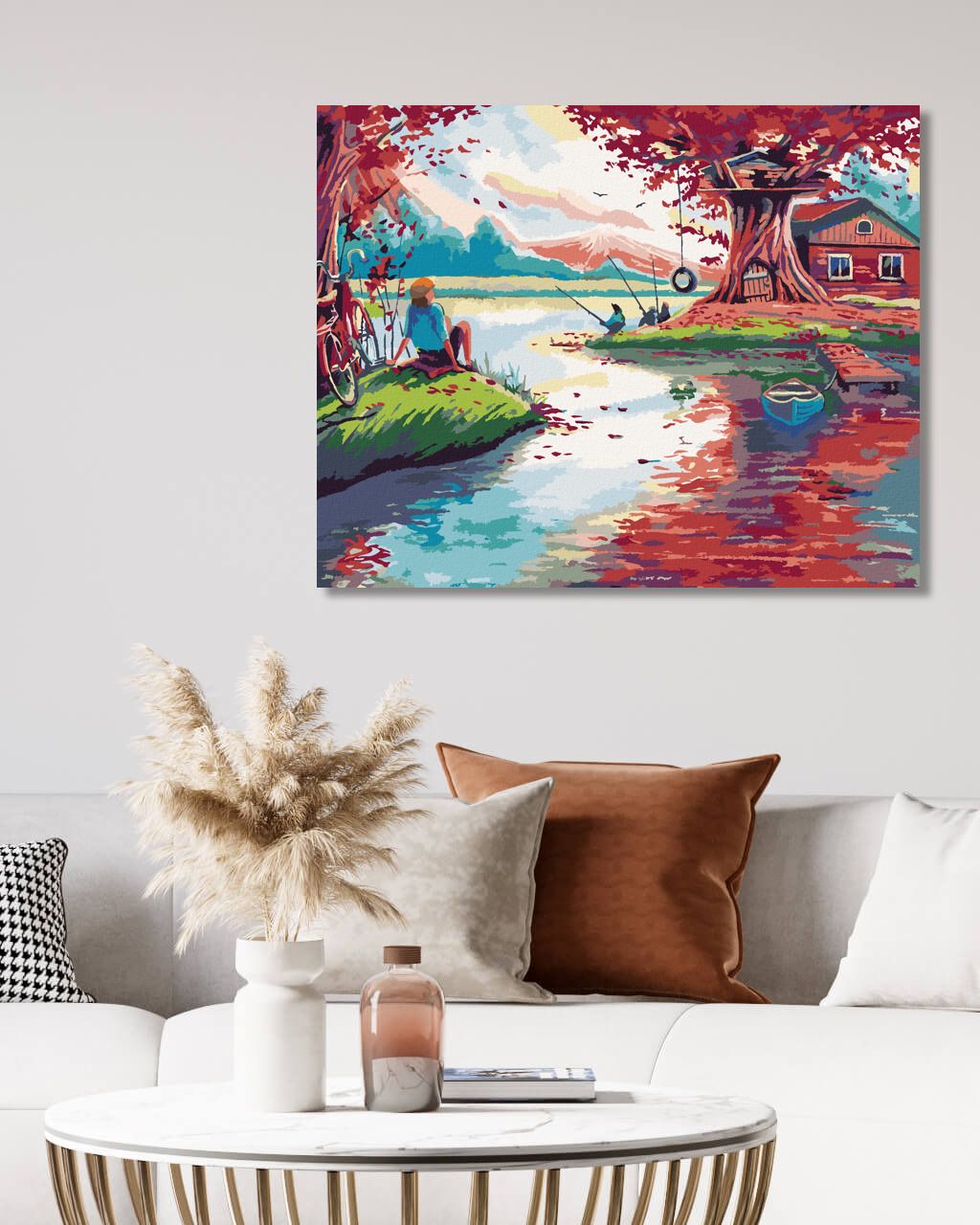 zuty Malování podle čísel - ČERVENÝ LES - Rozměr: 40x50 cm, Rámování: Varianta: bez rámu a bez vypnutí plátna - obrázek 14