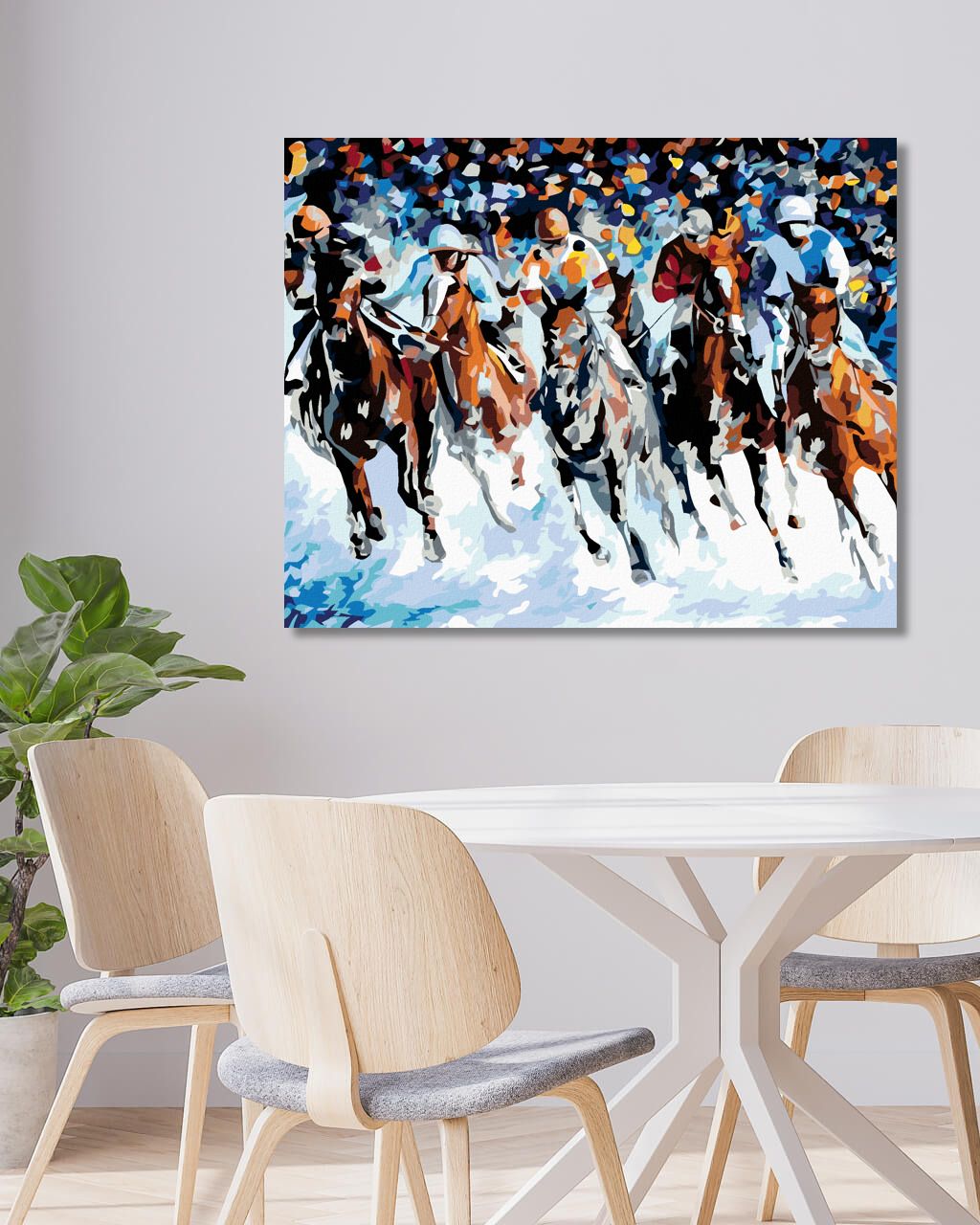 zuty Malování podle čísel - KONĚ A ŽOKEJOVÉ - Rozměr: 40x50 cm, Rámování: Varianta: bez rámu a bez vypnutí plátna - obrázek 10