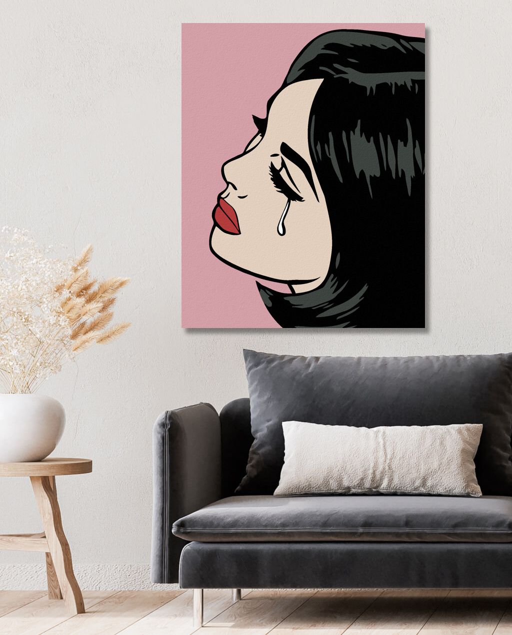 zuty Malování podle čísel - SMUTNÁ ČERNOVLÁSKA - Rozměr: 40x50 cm, Rámování: Varianta: bez rámu a bez vypnutí plátna - obrázek 3