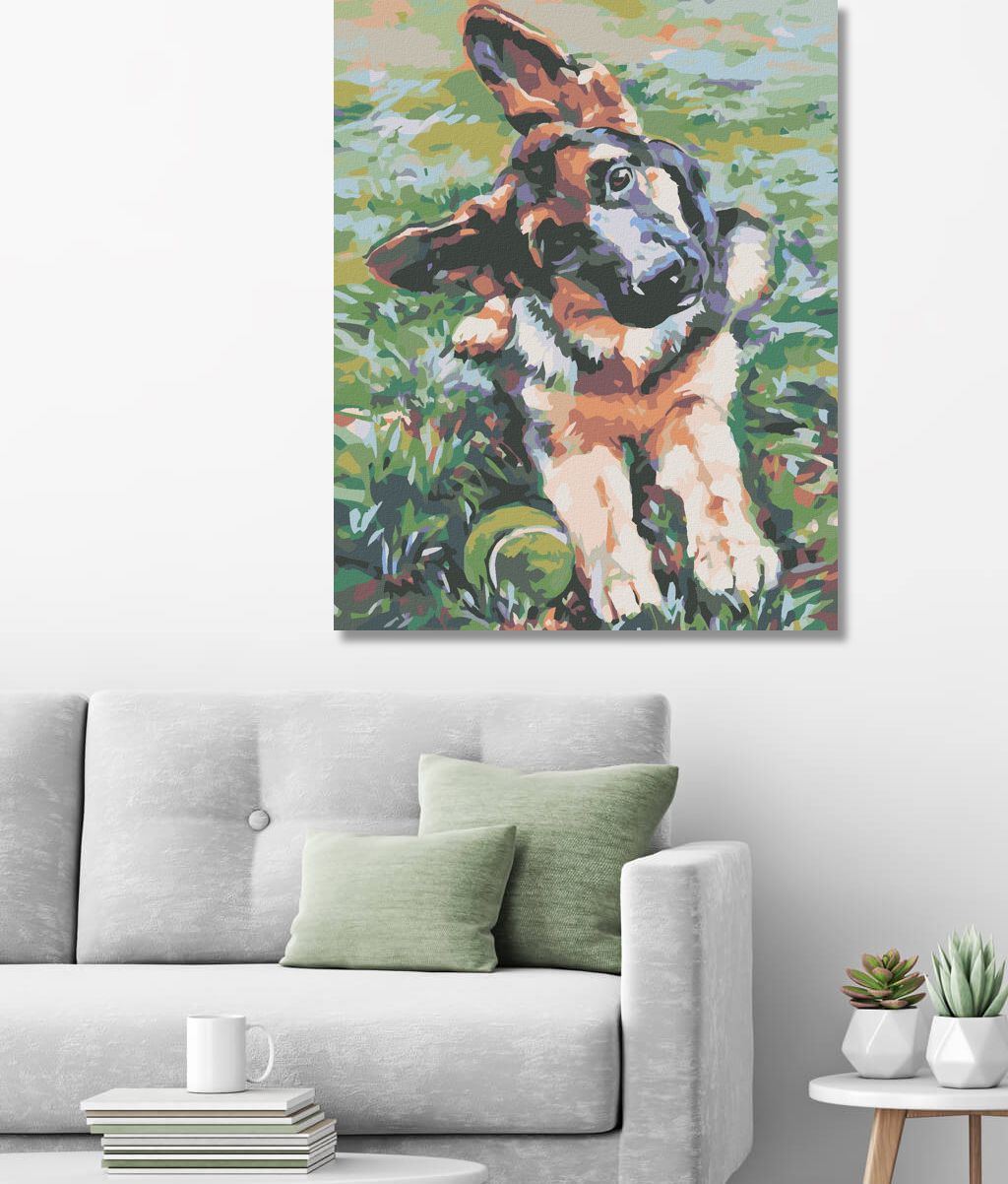 zuty Malování podle čísel - ŠTĚNĚ OVČÁKA - Rozměr: 40x50 cm, Rámování: Varianta: vypnuté plátno na rám - obrázek 3