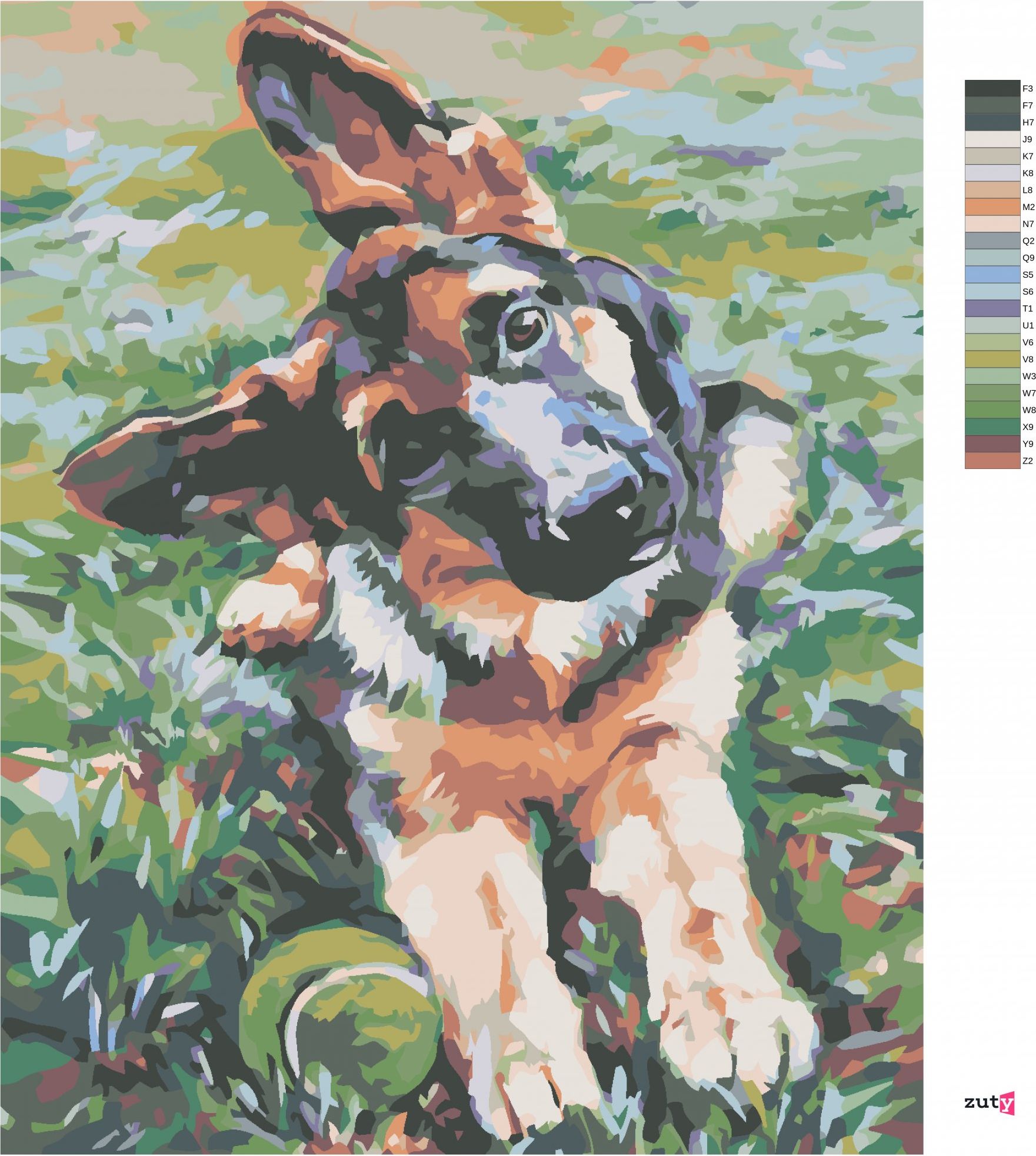 zuty Malování podle čísel - ŠTĚNĚ OVČÁKA - Rozměr: 40x50 cm, Rámování: Varianta: vypnuté plátno na rám - obrázek 6