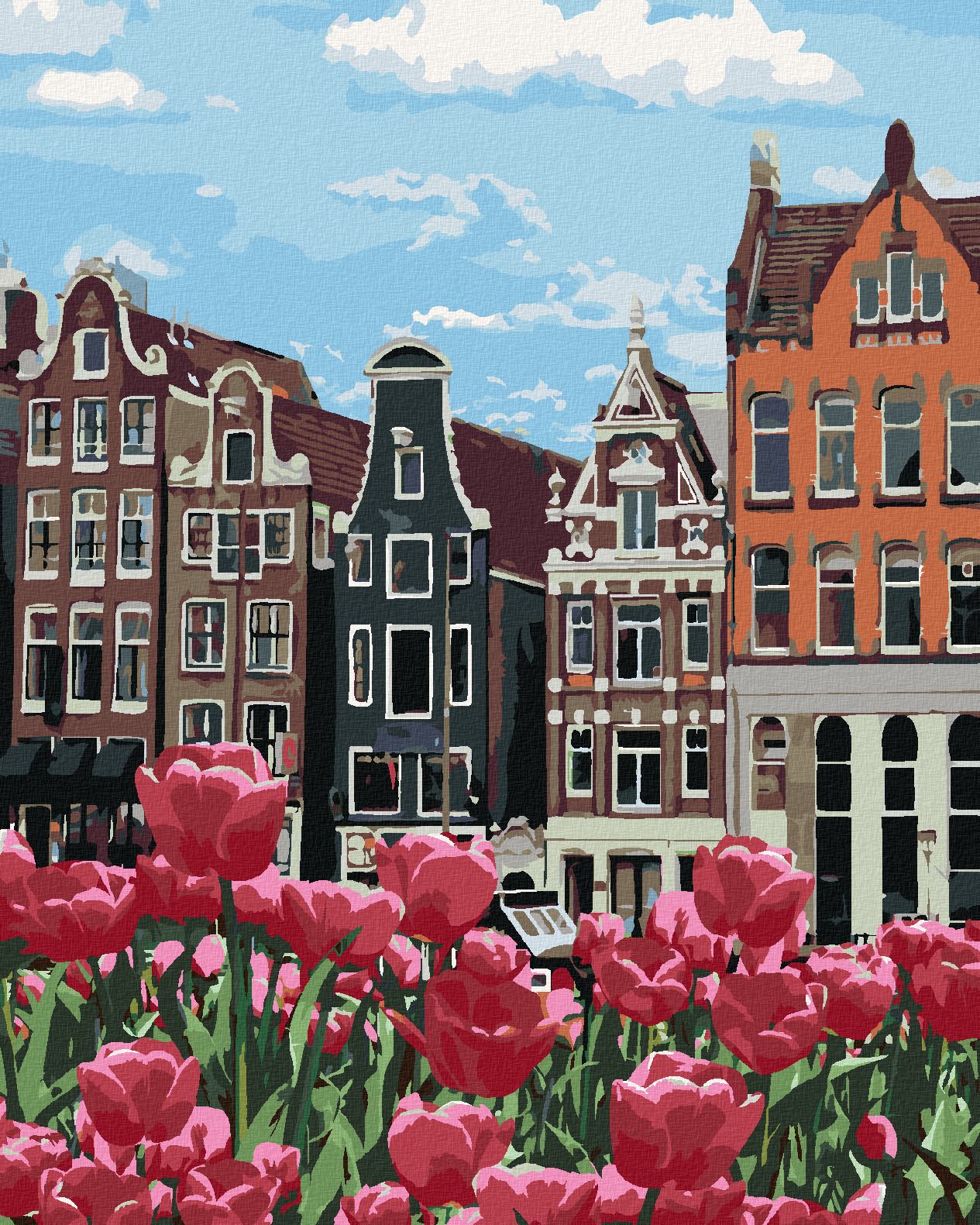 zuty Malování podle čísel - TULIPÁNY V AMSTERDAMU II - Rozměr: 40x50 cm, Rámování: Varianta: vypnuté plátno na rám - obrázek 1