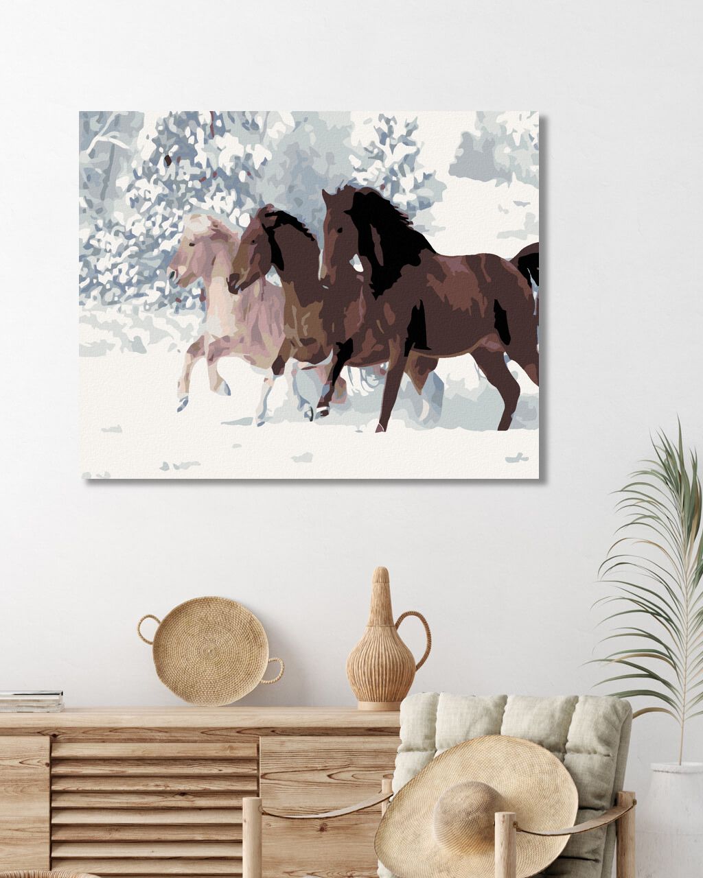 zuty Malování podle čísel - KONĚ VE SNĚHU - Rozměr: 40x50 cm, Rámování: Varianta: bez rámu a bez vypnutí plátna - obrázek 15