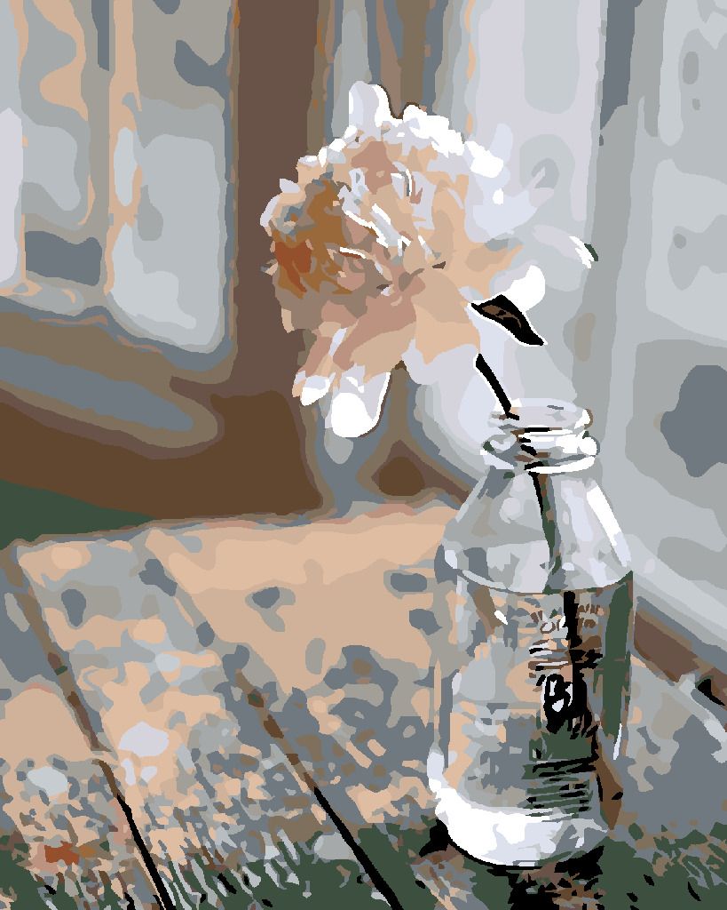 zuty Malování podle čísel - KVĚTINA V LAHVI - Rozměr: 40x50 cm, Rámování: Varianta: vypnuté plátno na rám - obrázek 6
