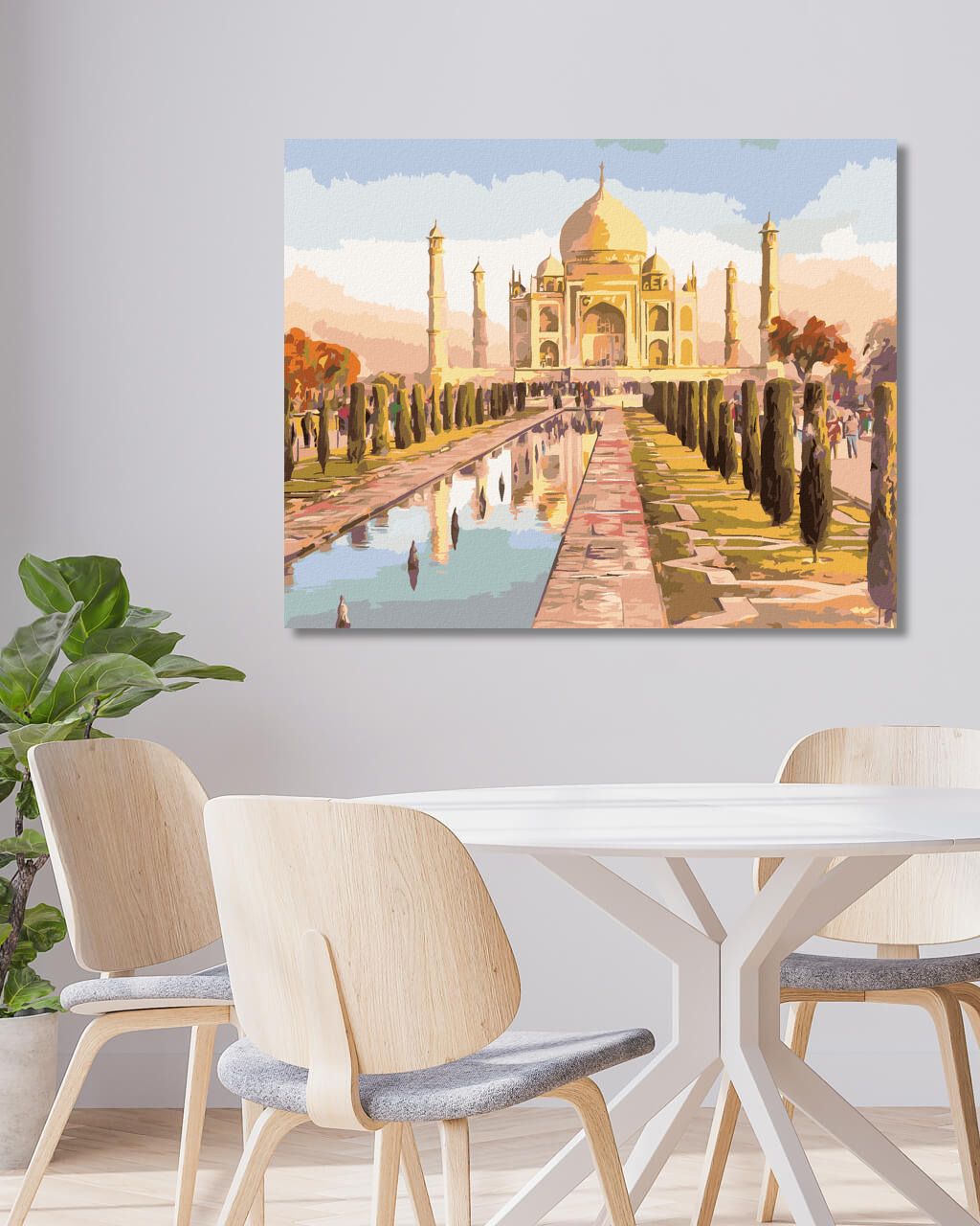 zuty Malování podle čísel - TAJ MAHAL A VÝCHOD SLUNCE - Rozměr: 40x50 cm, Rámování: Varianta: bez rámu a bez vypnutí plátna - obrázek 7