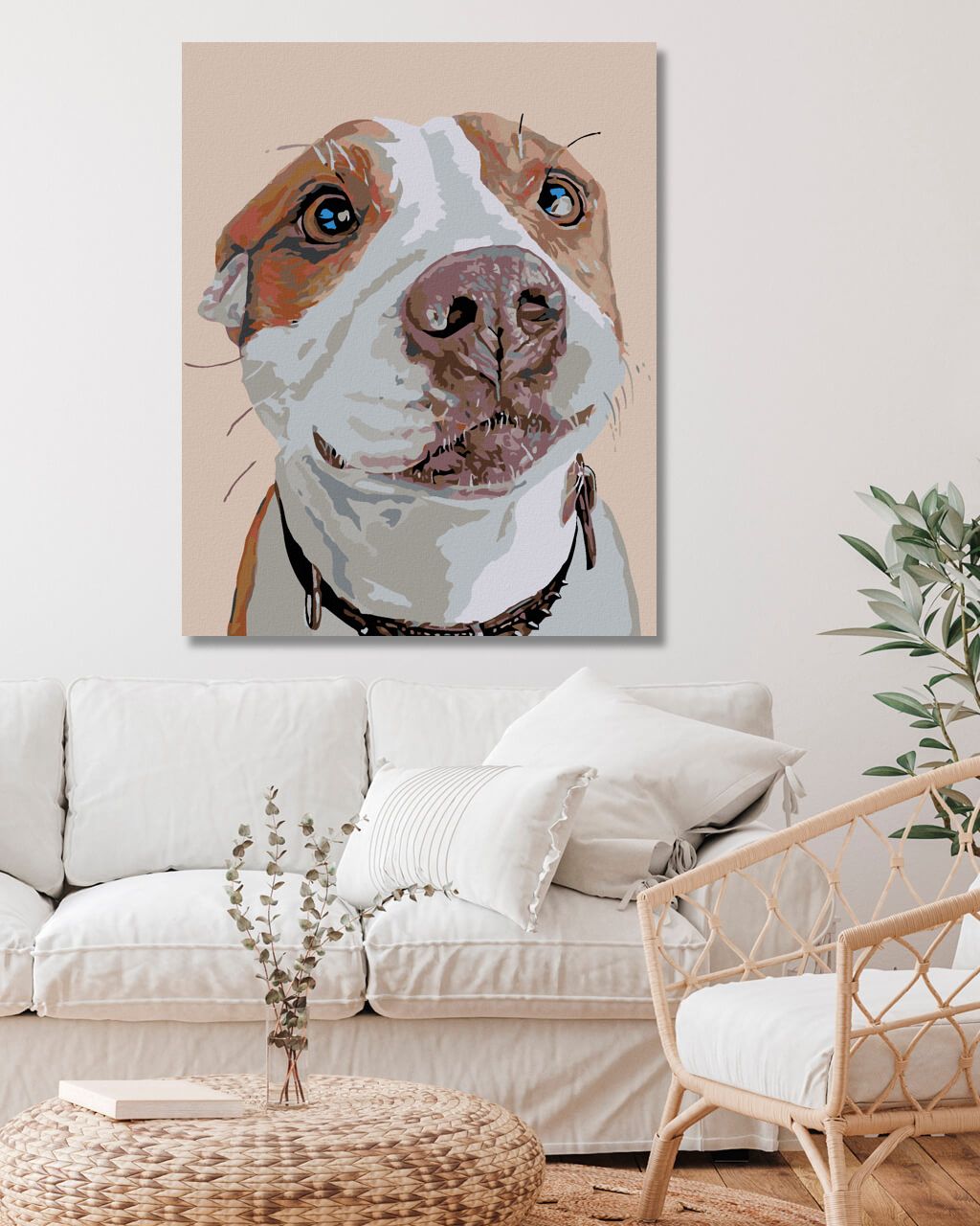 zuty Malování podle čísel - ČEKAJÍCÍ PES - Rozměr: 40x50 cm, Rámování: Varianta: bez rámu a bez vypnutí plátna - obrázek 6
