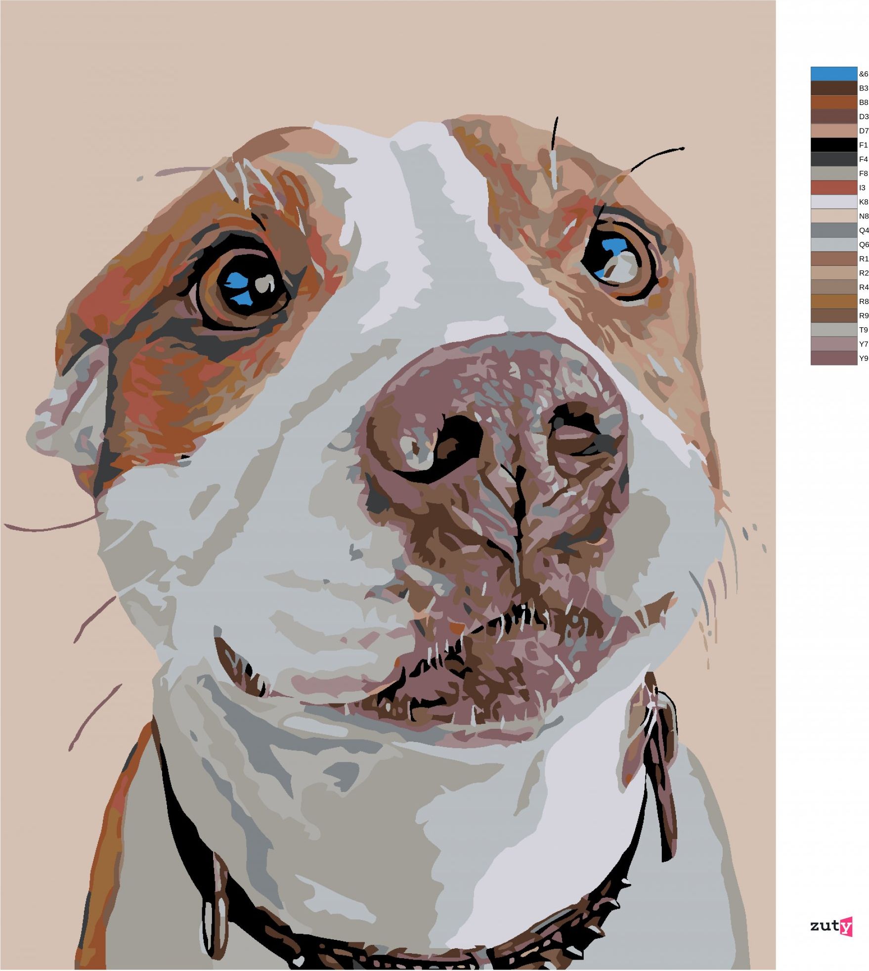 zuty Malování podle čísel - ČEKAJÍCÍ PES - Rozměr: 40x50 cm, Rámování: Varianta: bez rámu a bez vypnutí plátna - obrázek 10