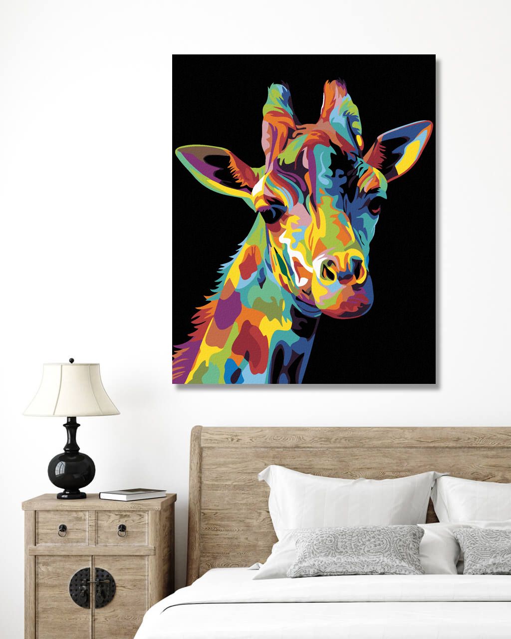 zuty Malování podle čísel - ŽIRAFA - Rozměr: 40x50 cm, Rámování: Varianta: vypnuté plátno na rám - obrázek 8
