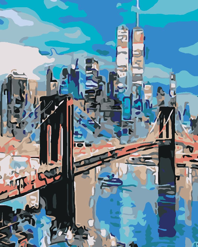 zuty Malování podle čísel - BROOKLYNSKÝ MOST - Rozměr: 40x50 cm, Rámování: Varianta: vypnuté plátno na rám - obrázek 6