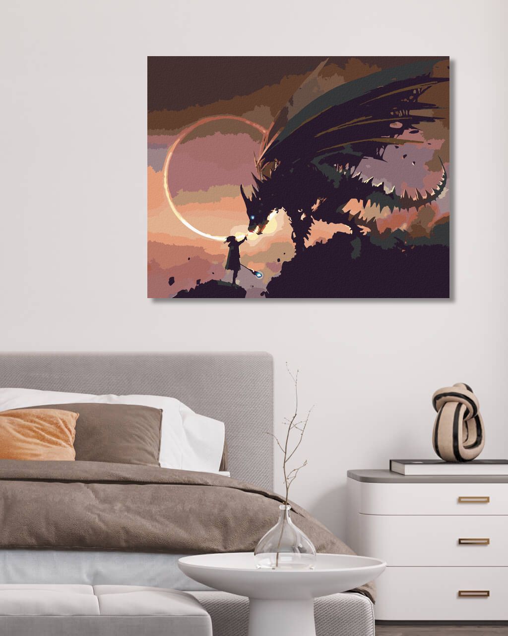 zuty Malování podle čísel - KOUZELNÍK S DRAKEM - Rozměr: 40x50 cm, Rámování: Varianta: vypnuté plátno na rám - obrázek 10