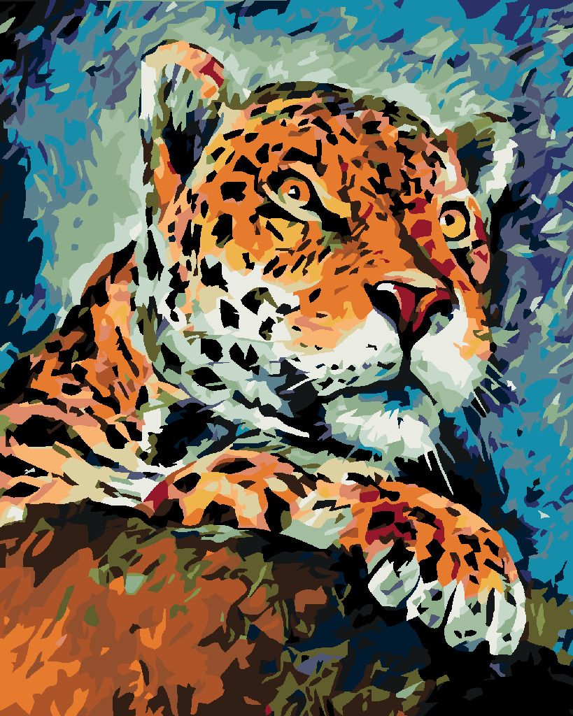 zuty Malování podle čísel - ČÍHAJÍCÍ GEPARD - Rozměr: 40x50 cm, Rámování: Varianta: vypnuté plátno na rám - obrázek 7
