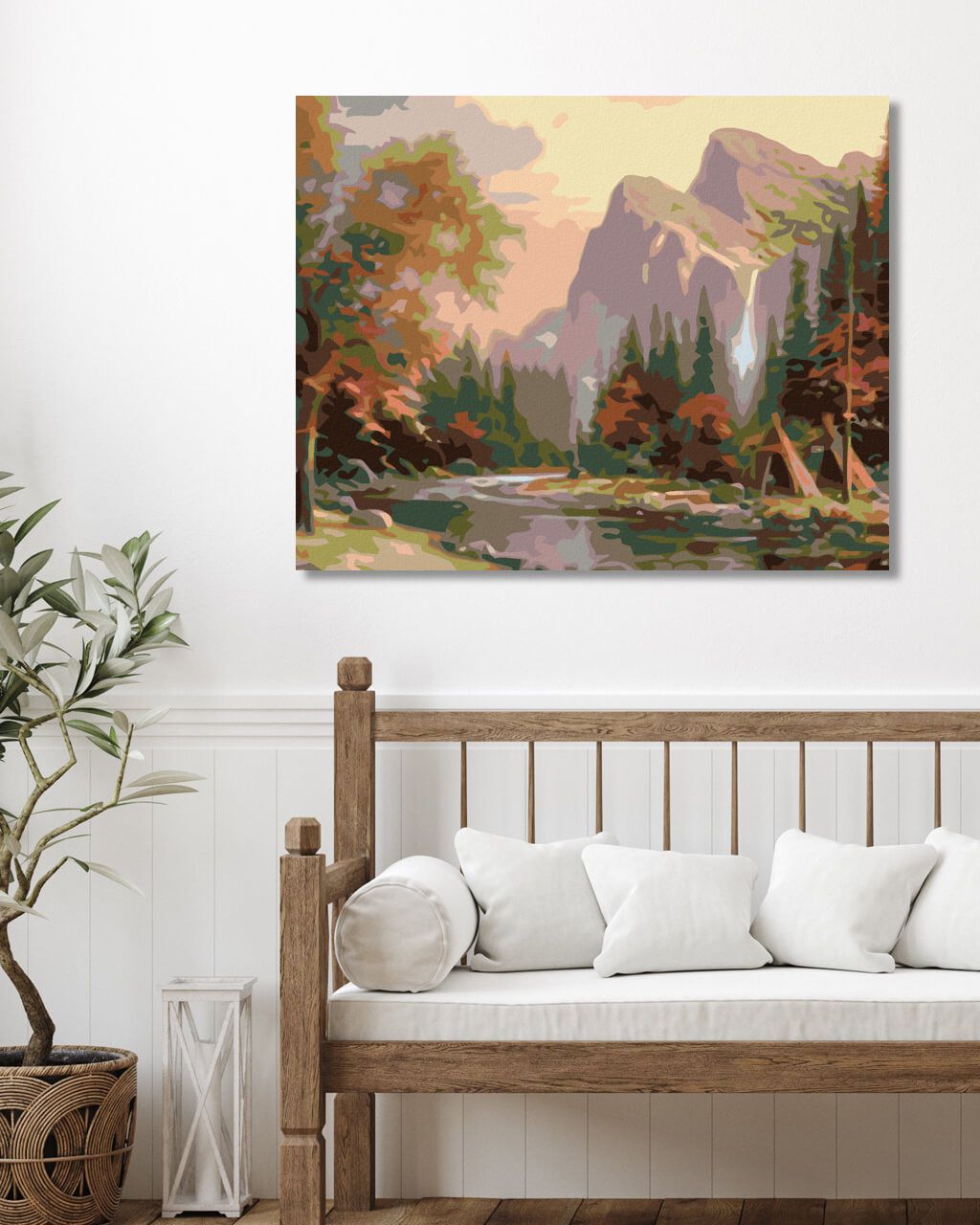 zuty Malování podle čísel - TÝPÍ POD HORAMI - Rozměr: 40x50 cm, Rámování: Varianta: vypnuté plátno na rám - obrázek 8